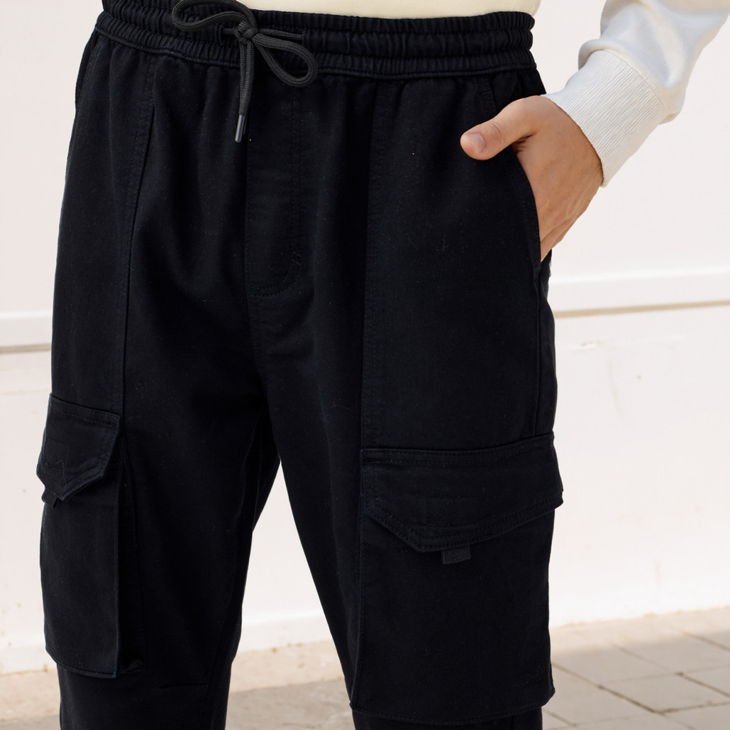 Regular Fit Cargo Flexi Waist Trousers-men-clothing-bottoms-joggers-image-4