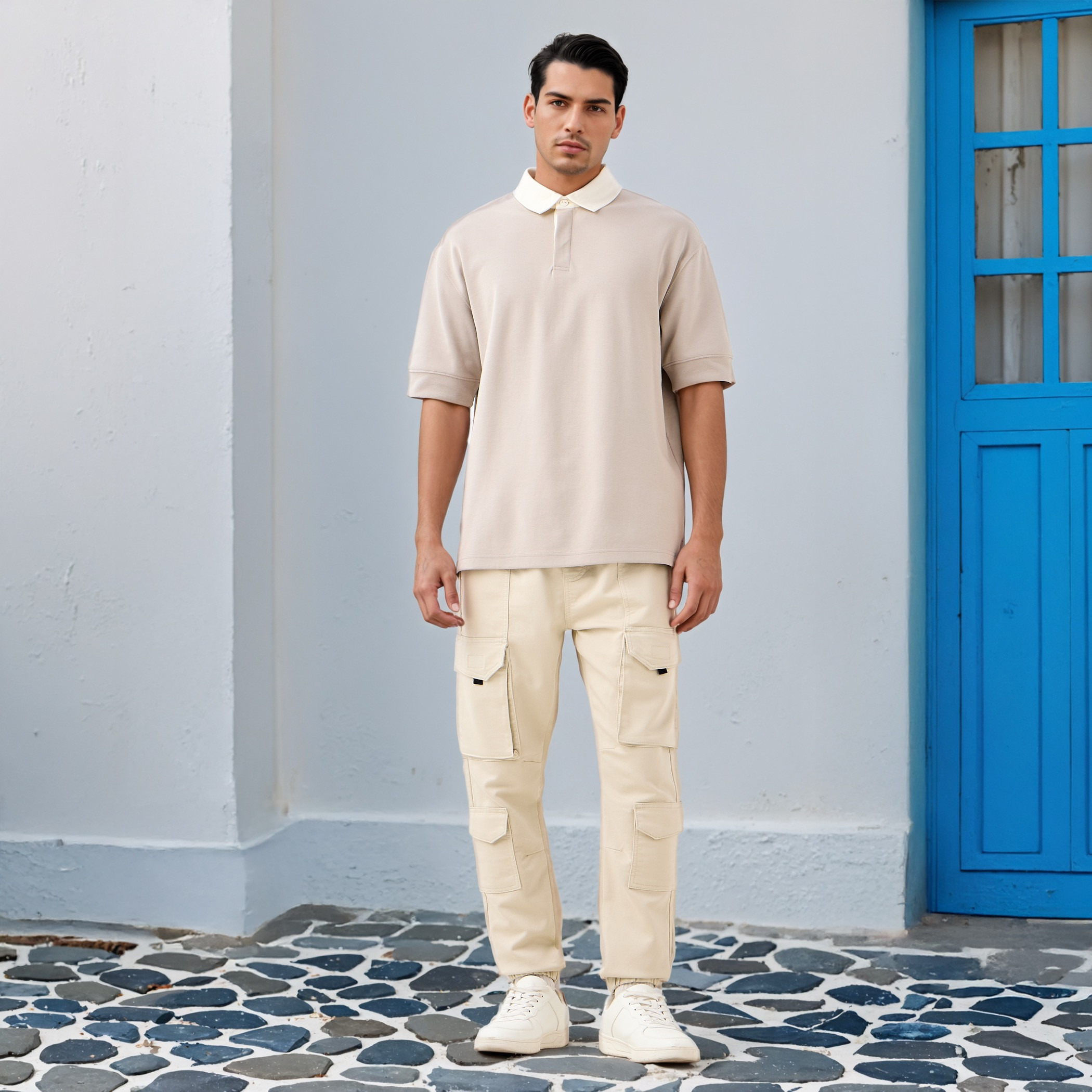 Regular Fit Cargo Flexi Waist Trousers-men-clothing-bottoms-joggers-image-2