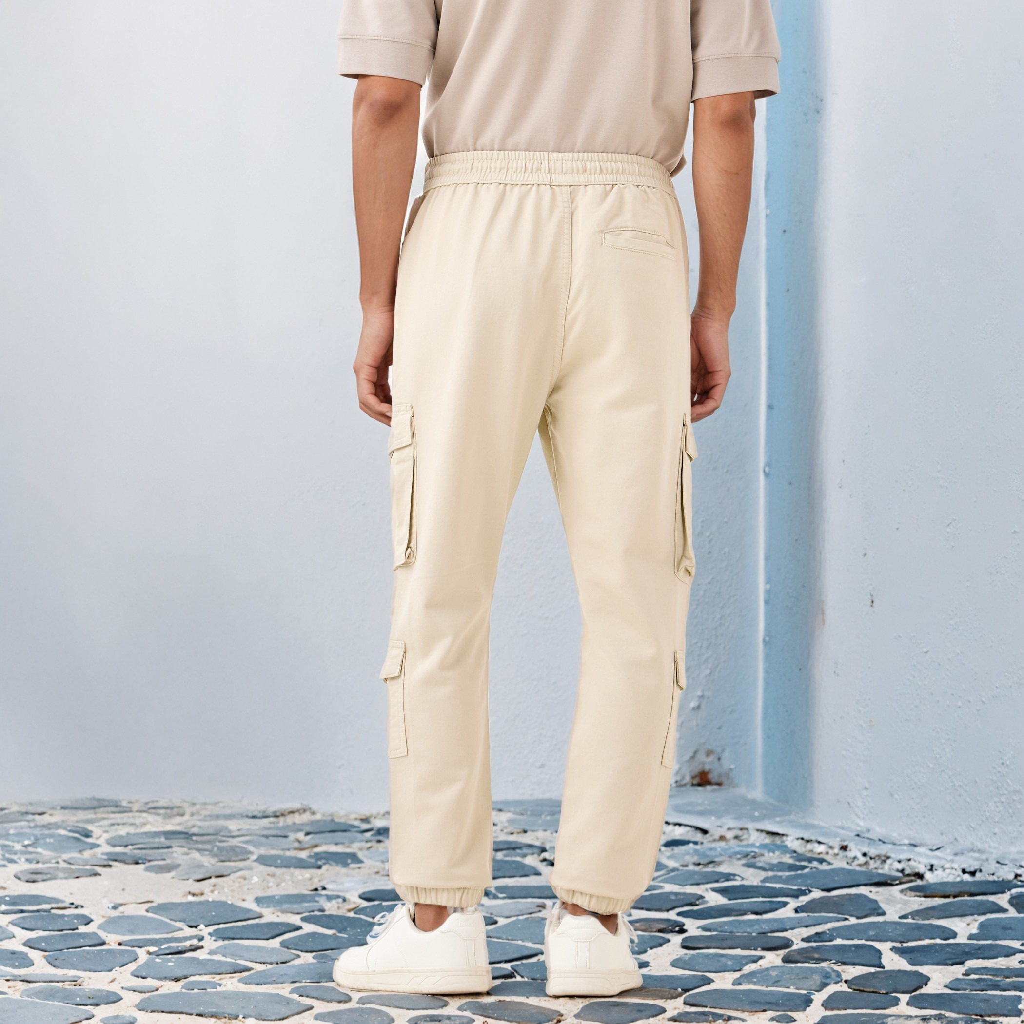Regular Fit Cargo Flexi Waist Trousers-men-clothing-bottoms-joggers-image-3