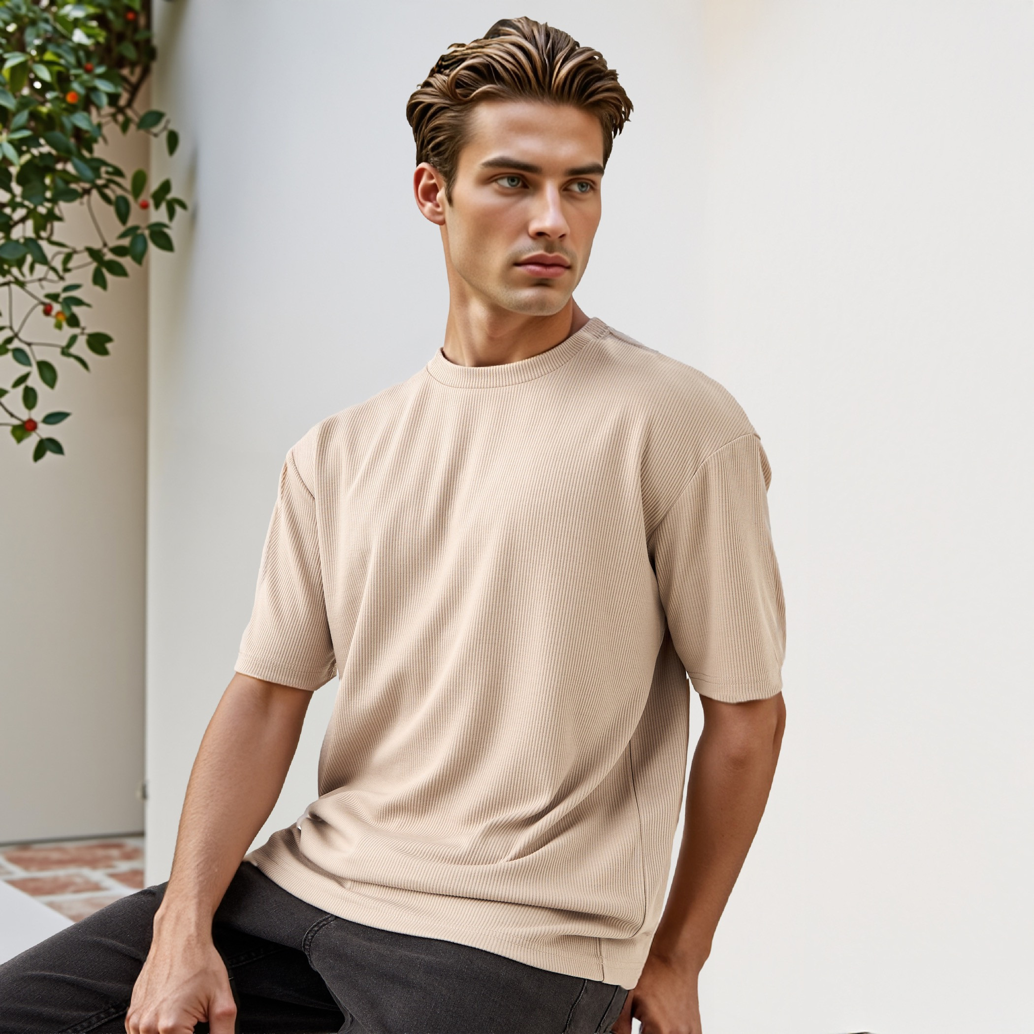 Ribbed Crew Neck T-shirt-men-clothing-tshirtsandpolos-tshirts-image-1
