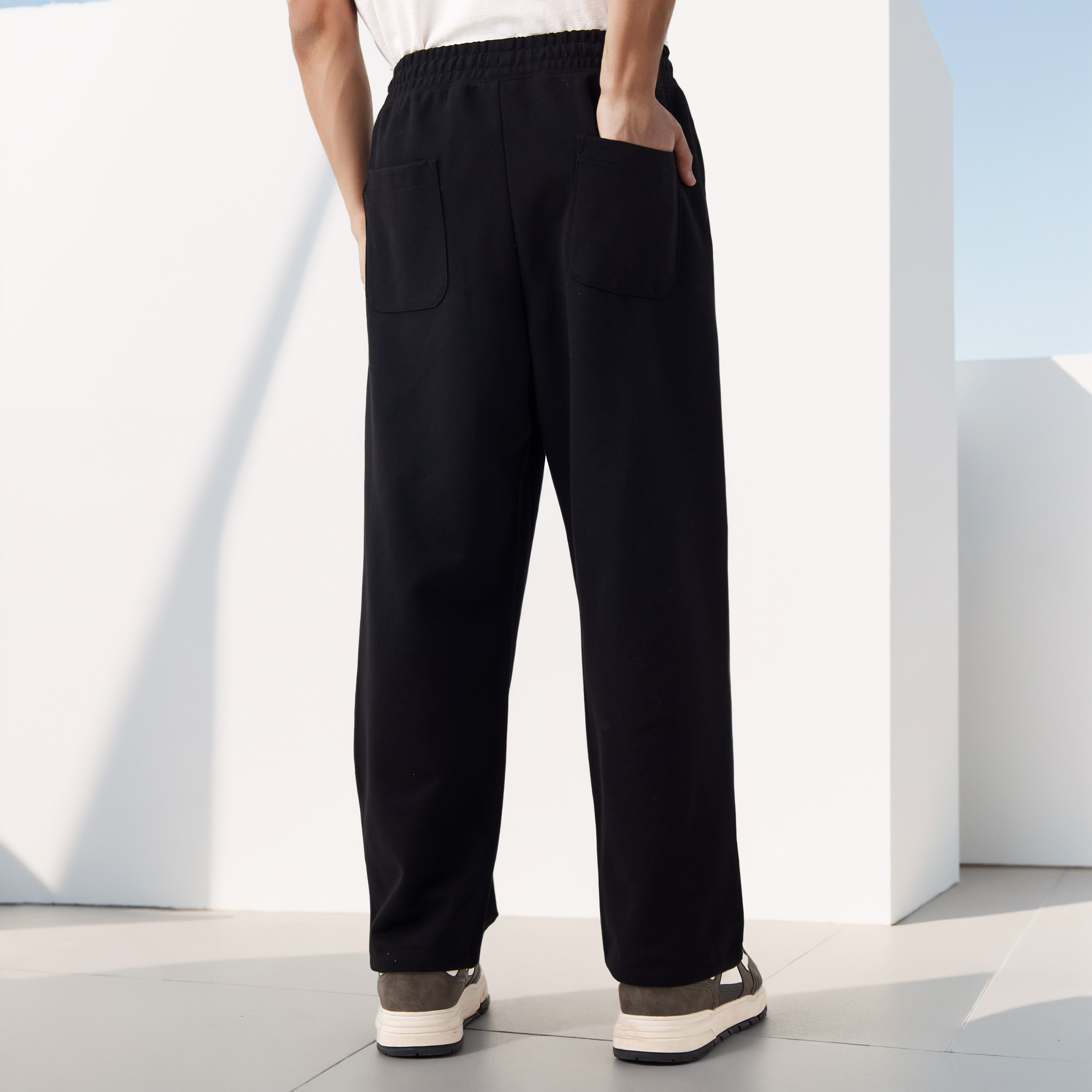 Bonded Knit Flexi Waist Joggers with Pockets-men-clothing-bottoms-joggers-image-3