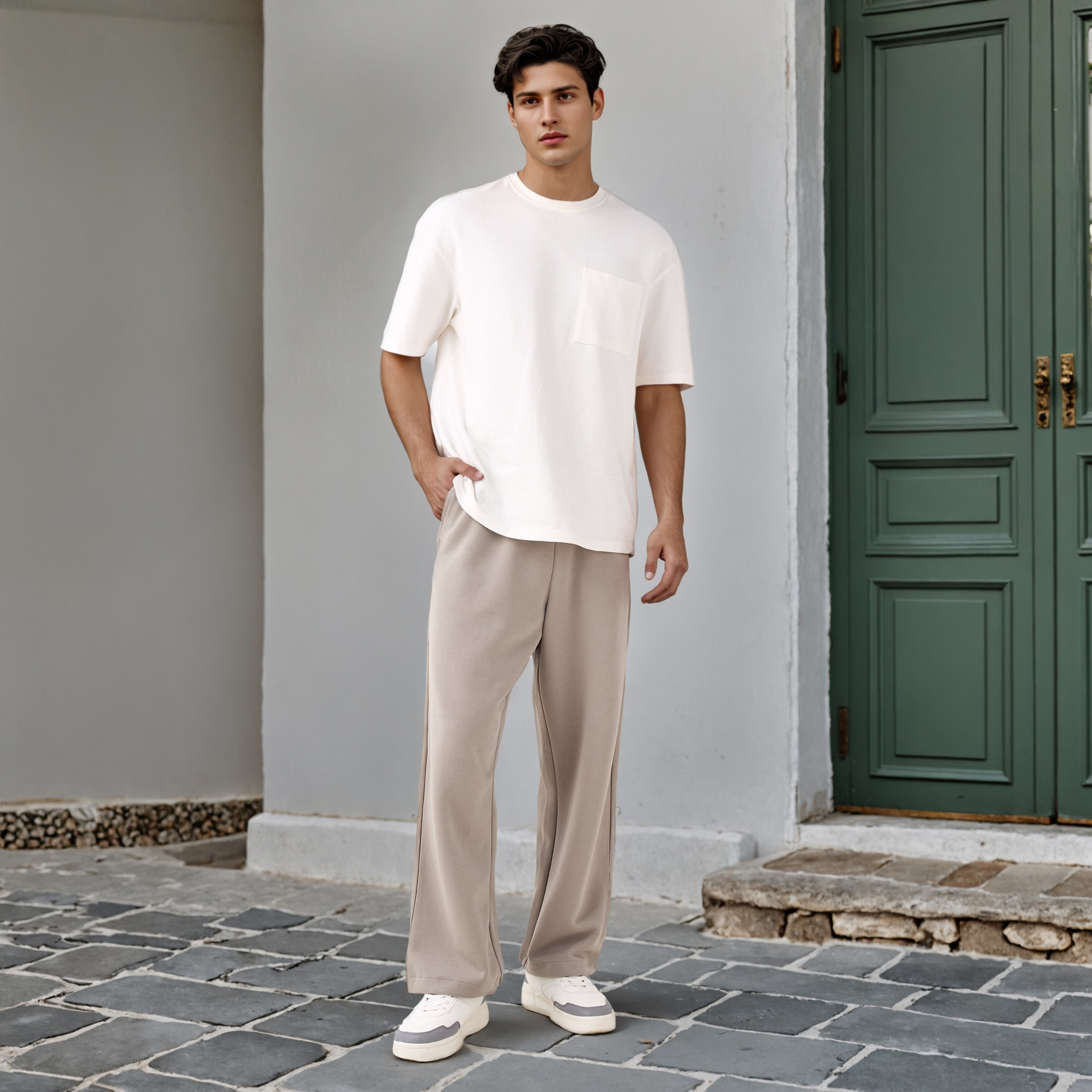 Bonded Knit Flexi Waist Joggers with Pockets-men-clothing-bottoms-joggers-image-2