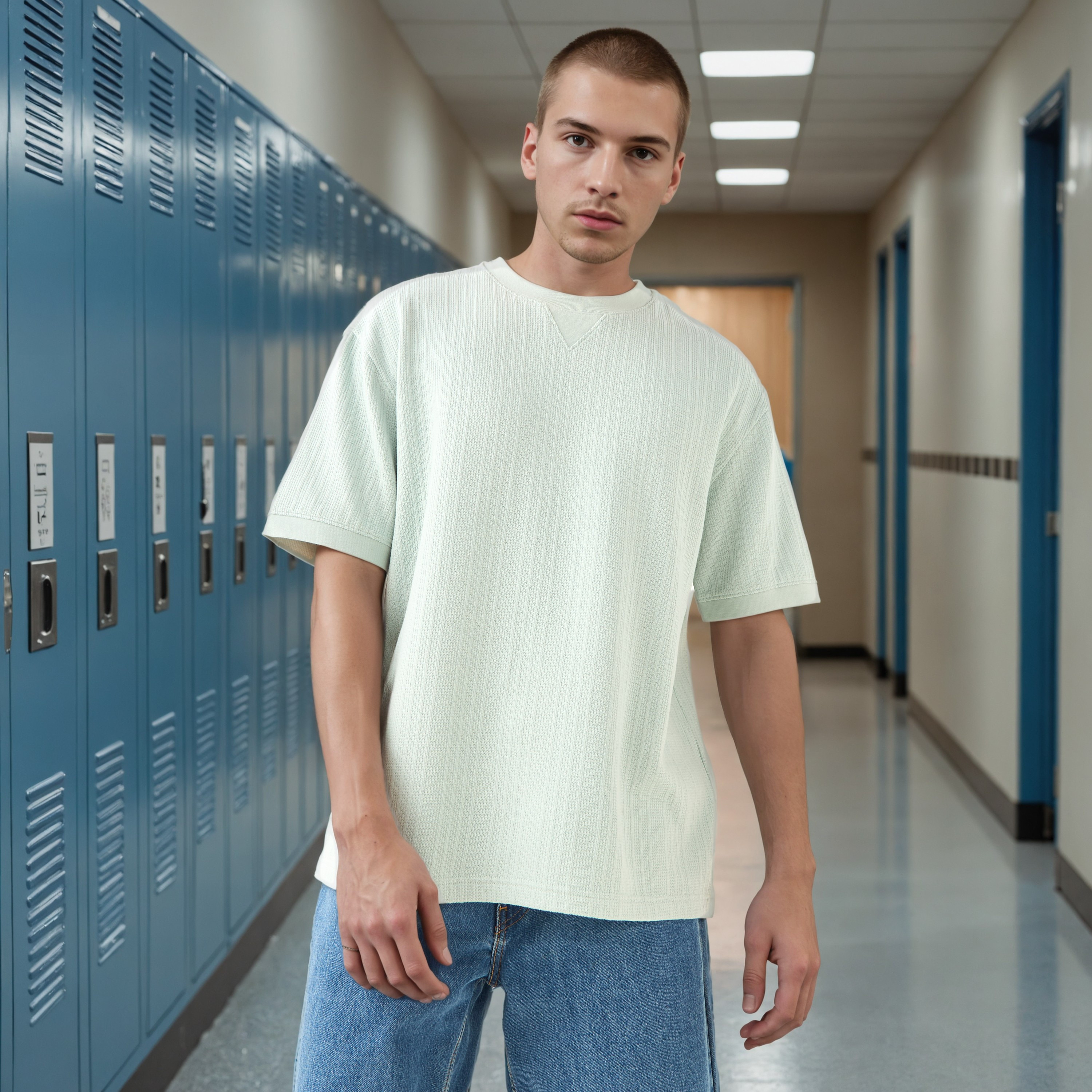 تيشيرت جاكار بارز الملمس-men-clothing-tshirtsandpolos-tshirts-image-1