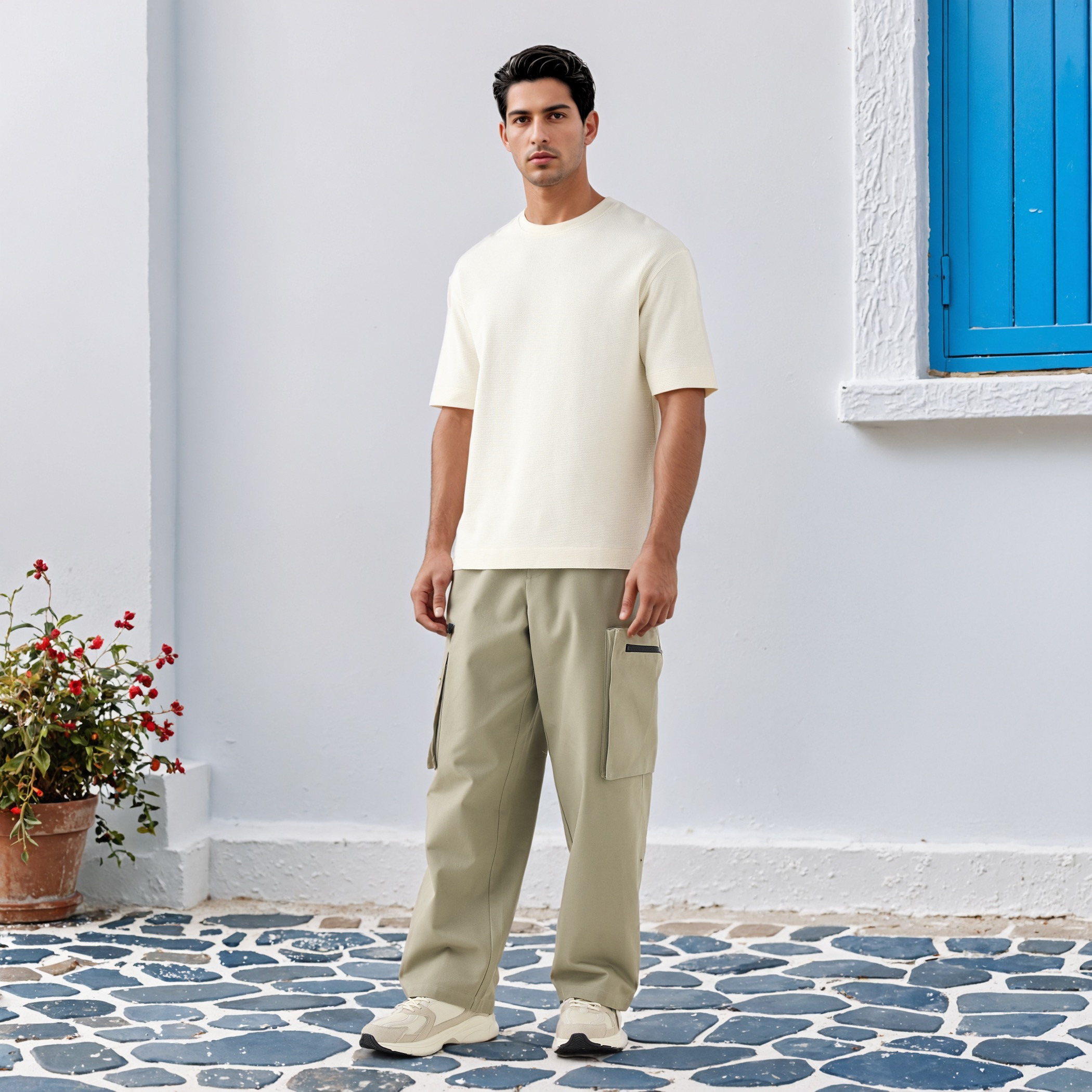 تيشيرت بنمط وافل بارز الملمس-men-clothing-tshirtsandpolos-tshirts-image-2