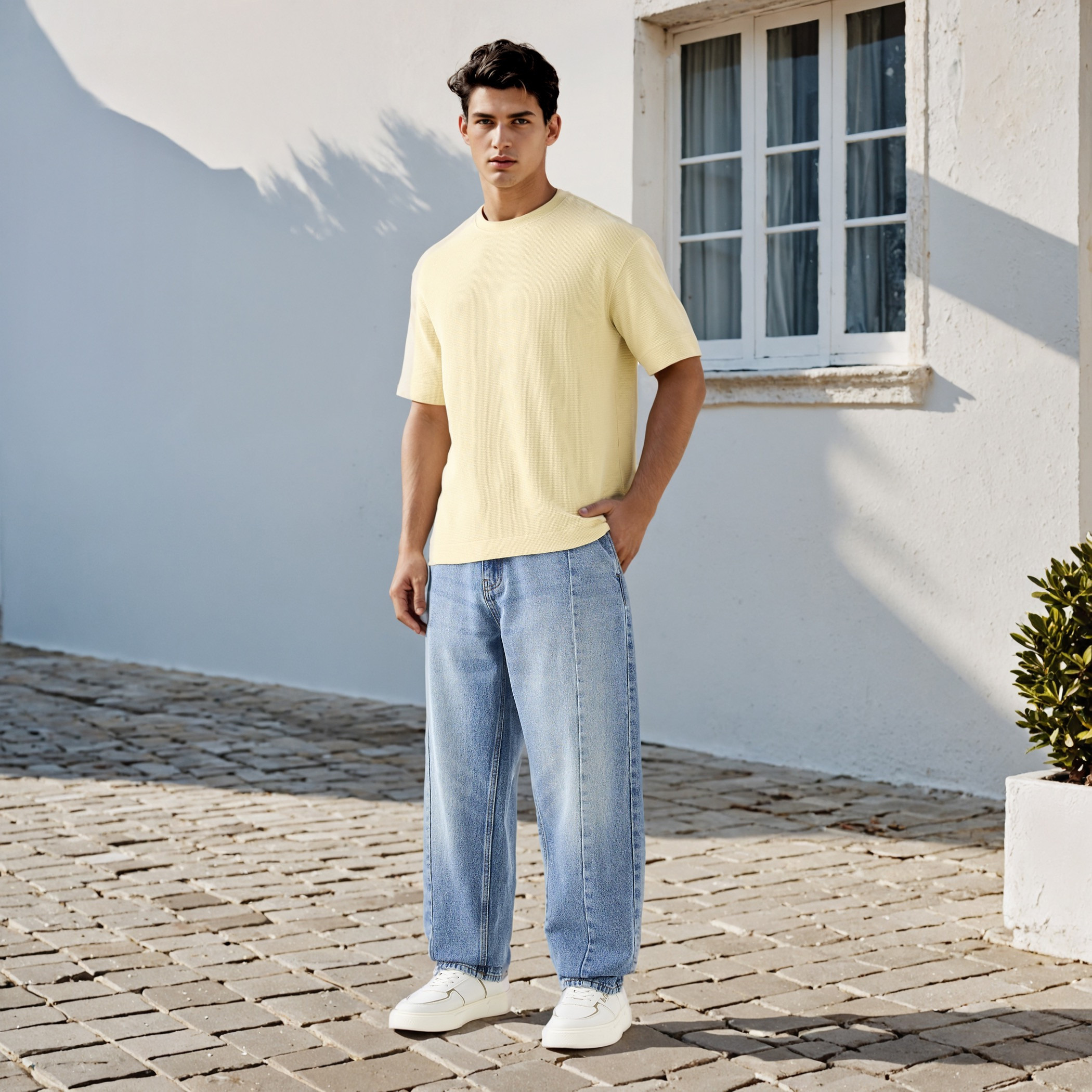 تيشيرت بملمس وافل بارز-men-clothing-tshirtsandpolos-tshirts-image-2