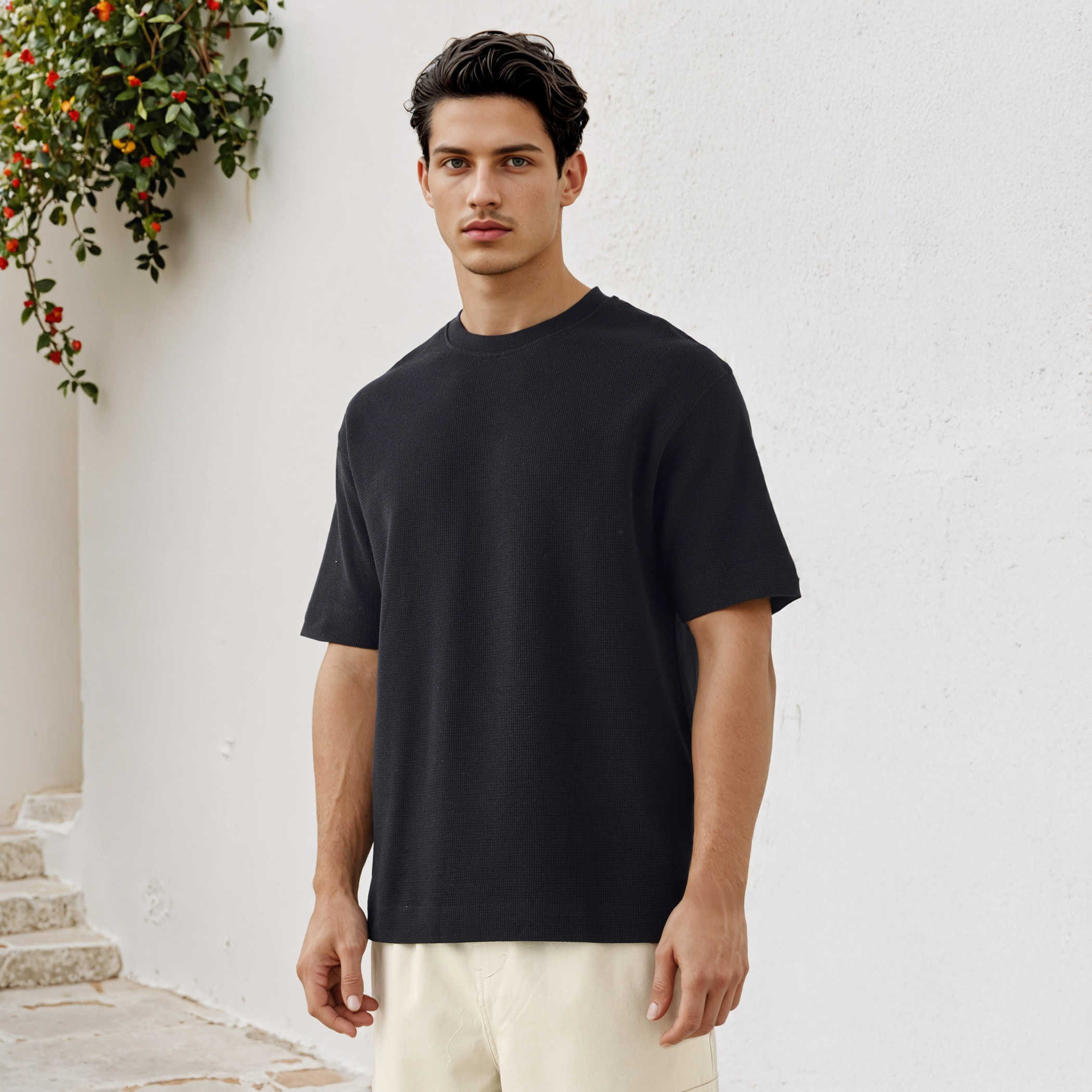 تيشيرت بملمس وافل بارز-men-clothing-tshirtsandpolos-tshirts-image-1