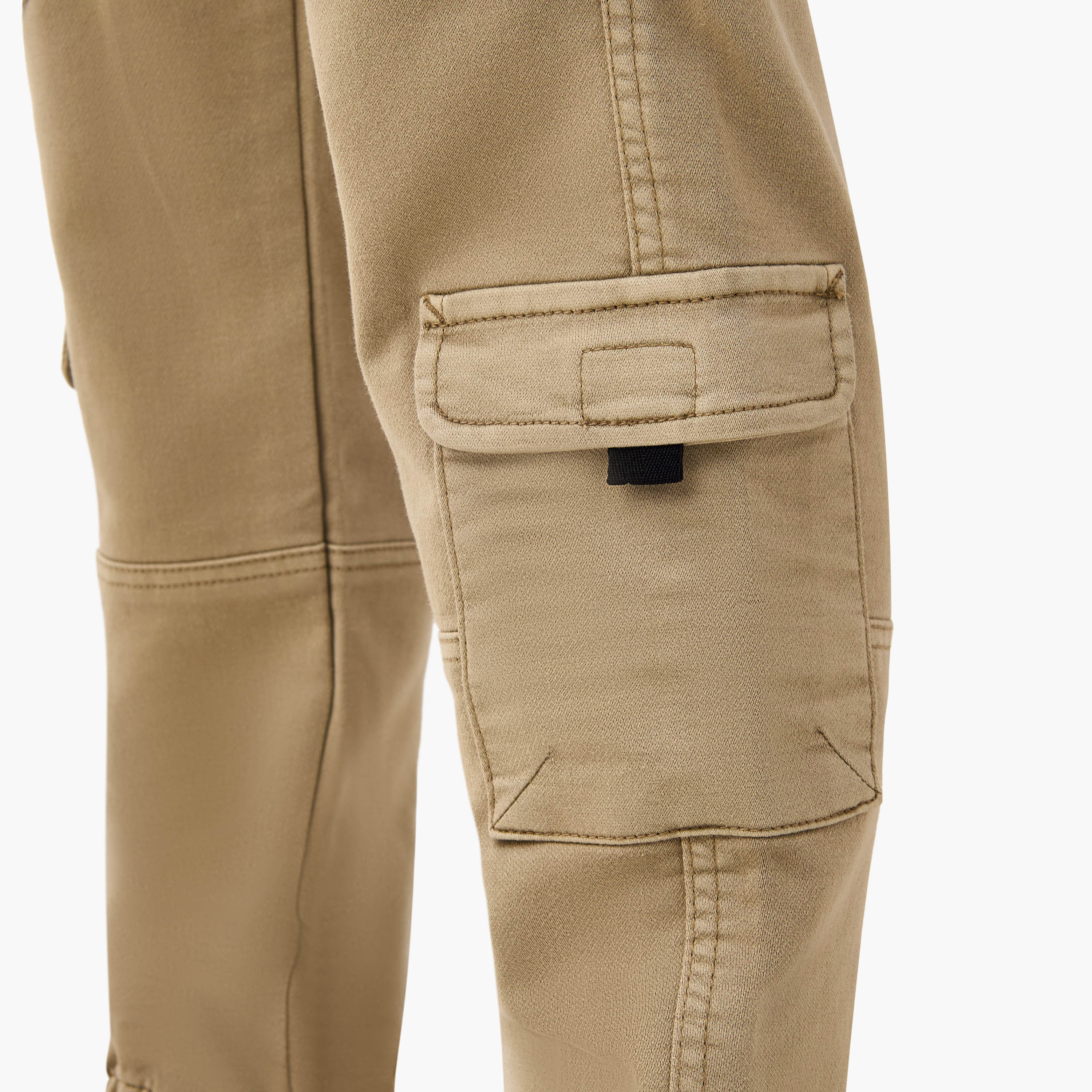 Flexi Waist Cargo Joggers with Pockets-men-clothing-bottoms-joggers-image-6