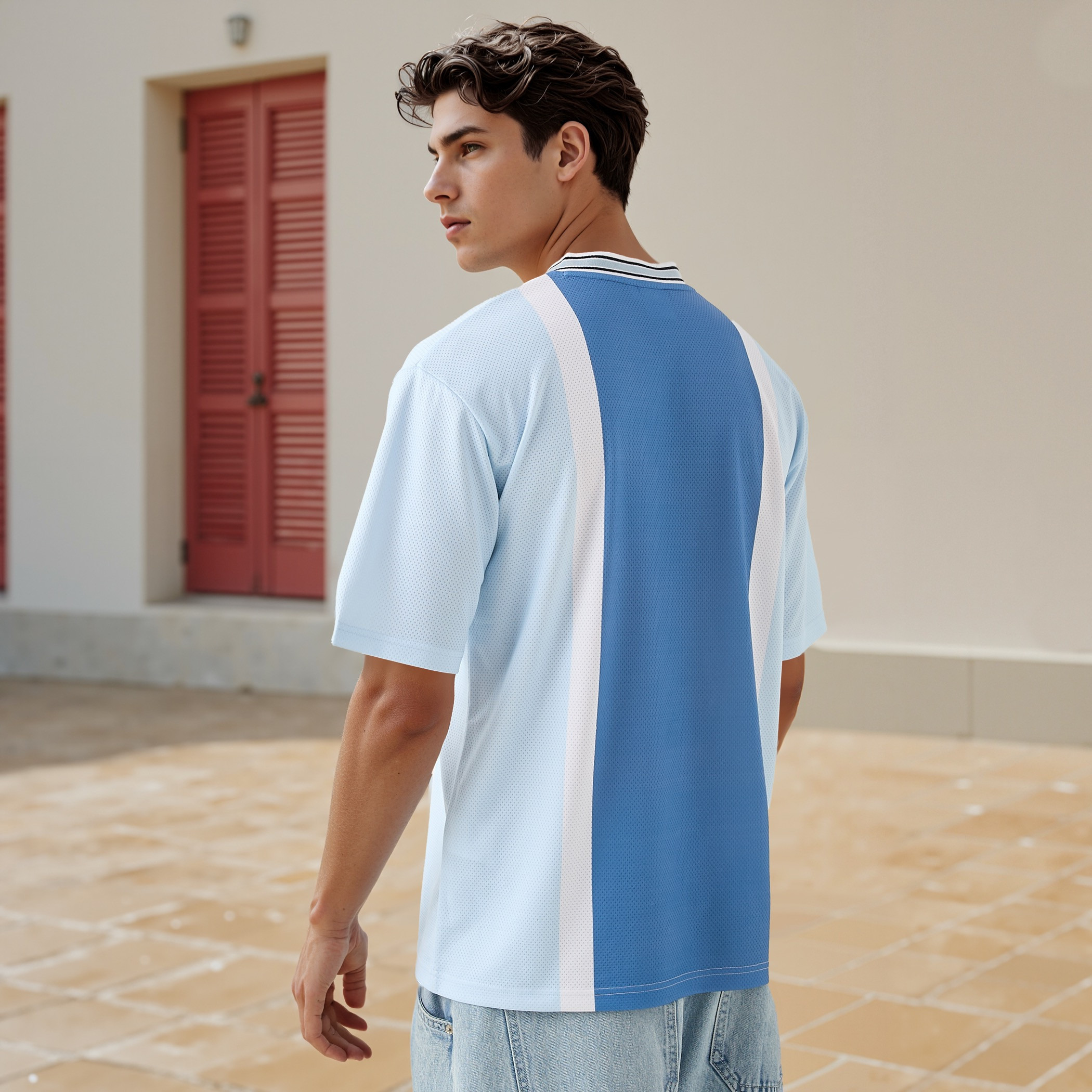 تيشيرت بأكمام قصيرة وياقة V وطبعات-men-clothing-tshirtsandpolos-tshirts-image-3