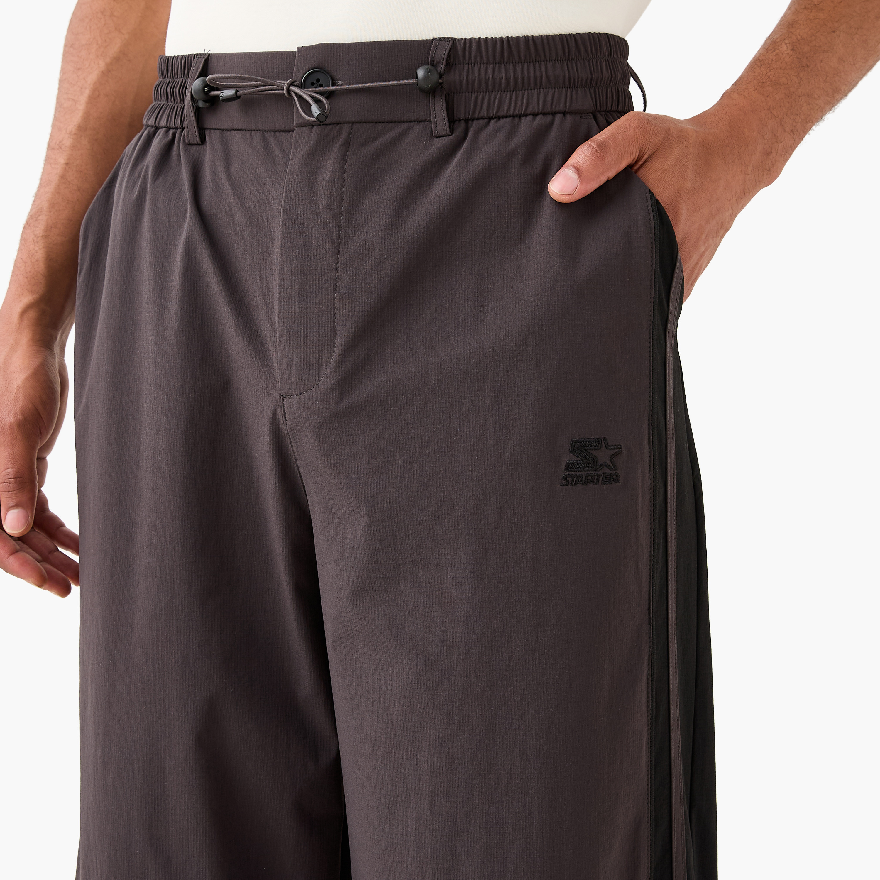 Starter Side Tape Detail Flexi Waist Joggers with Pockets-men-clothing-bottoms-joggers-image-4