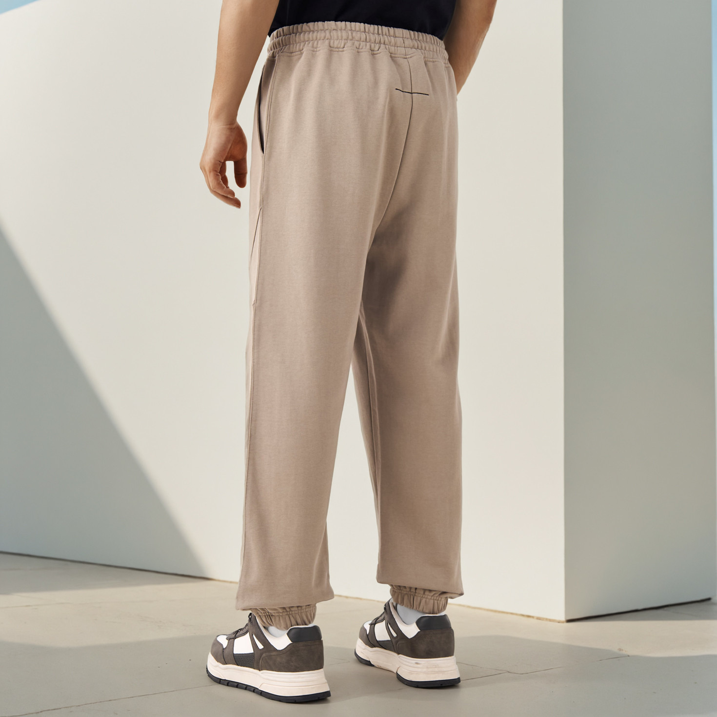 Cut and Sew Detail Flexi Waist Joggers -men-clothing-bottoms-joggers-image-3