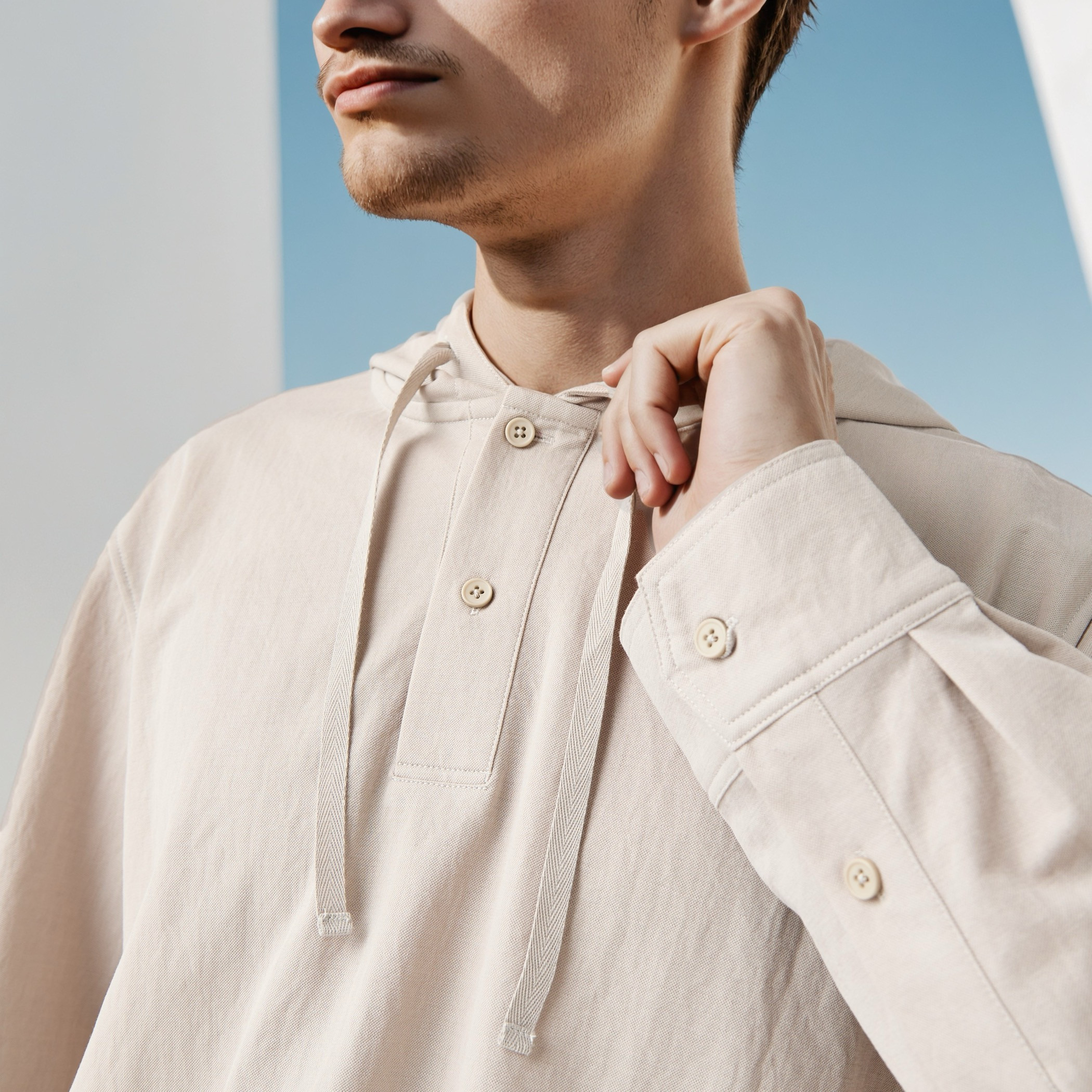 Oversized Linen Hooded Interlock Sweatshirt-men-winterwear-hoodiesandsweatshirts-image-4