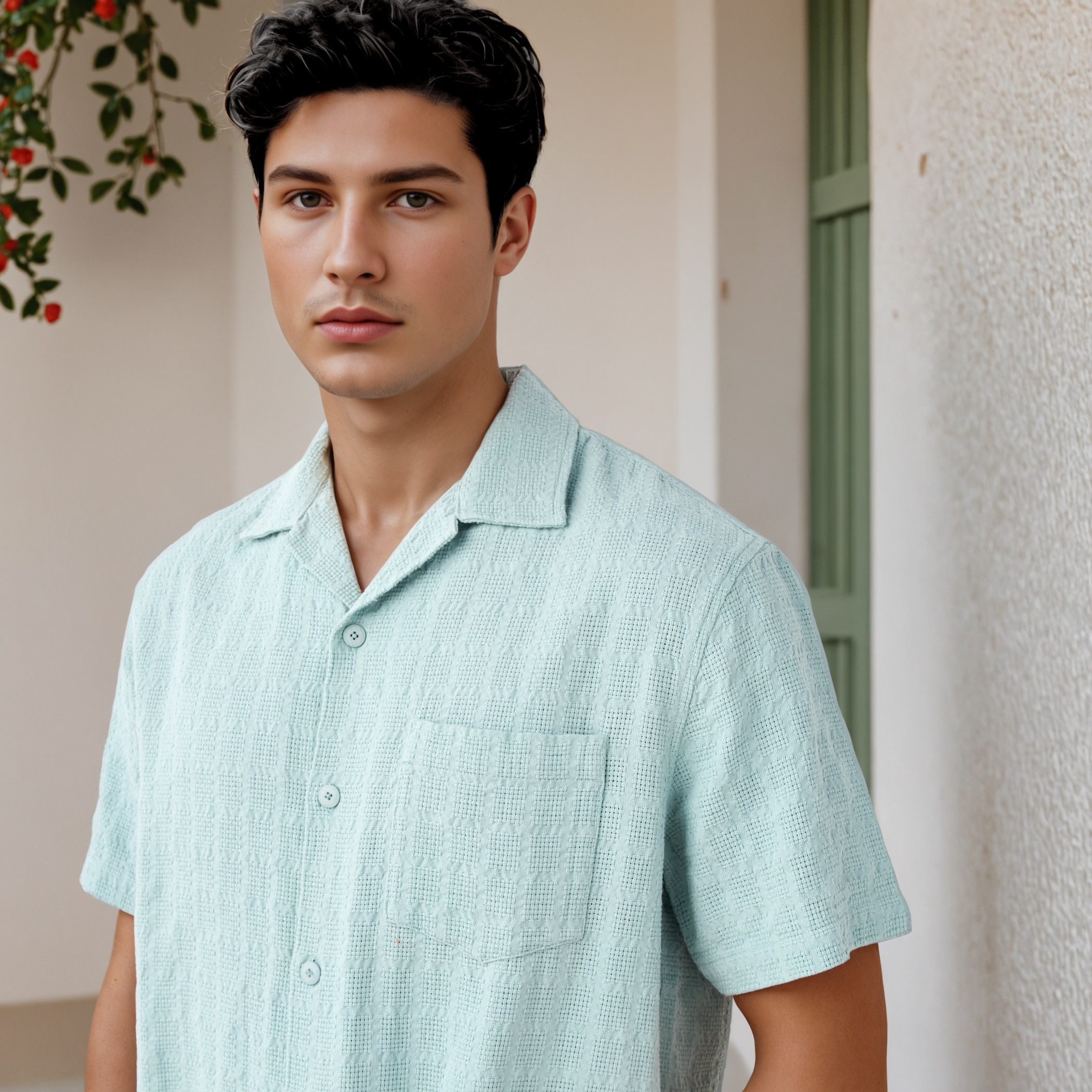 Relaxed Fit Textured Collared Shirt-men-clothing-shirts-image-4