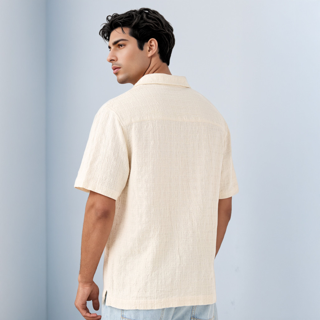 Relaxed Fit Textured Collared Shirt-men-clothing-shirts-image-3