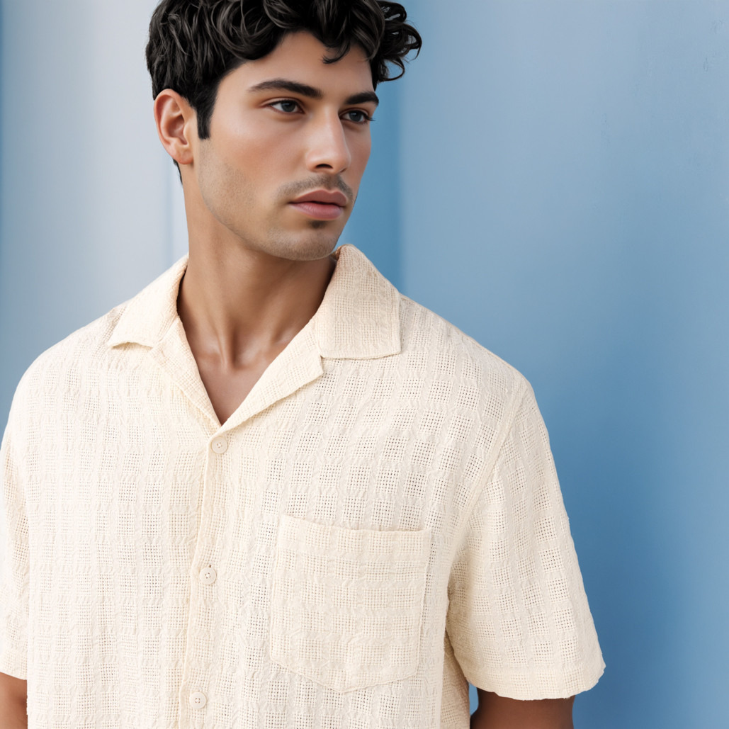 Relaxed Fit Textured Collared Shirt-men-clothing-shirts-image-4