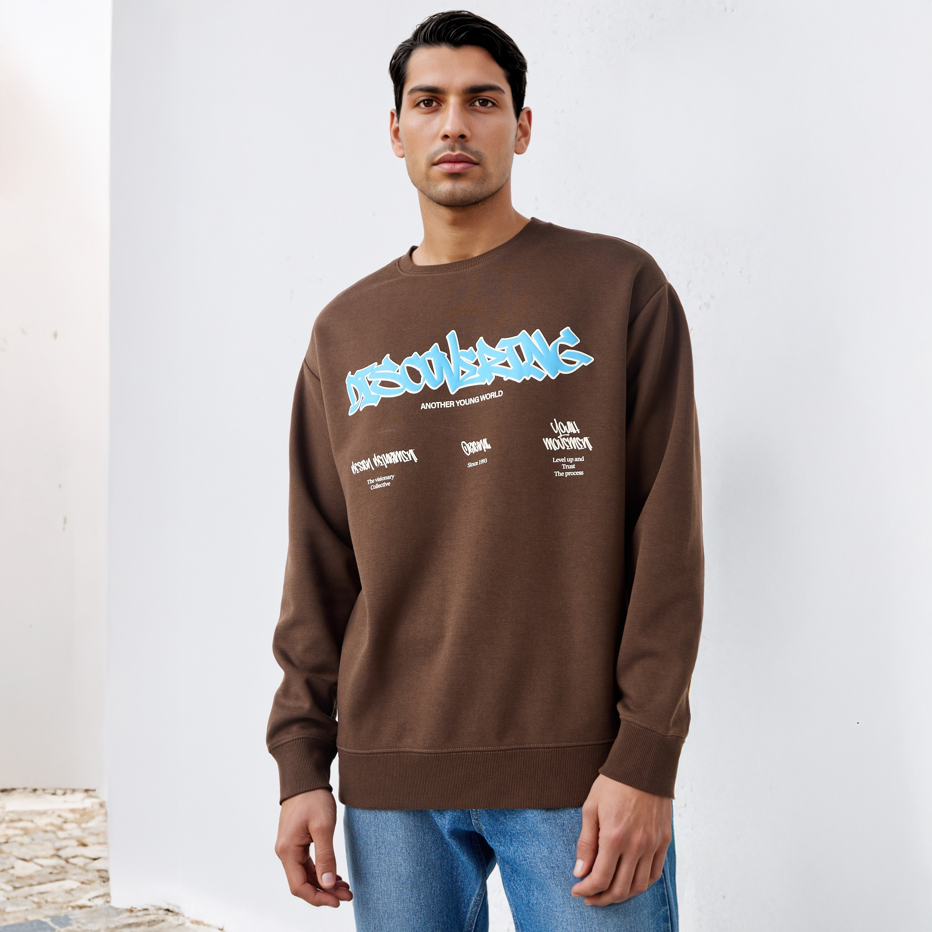 Printed Oversized French Terry Sweatshirt-men-winterwear-hoodiesandsweatshirts-image-1