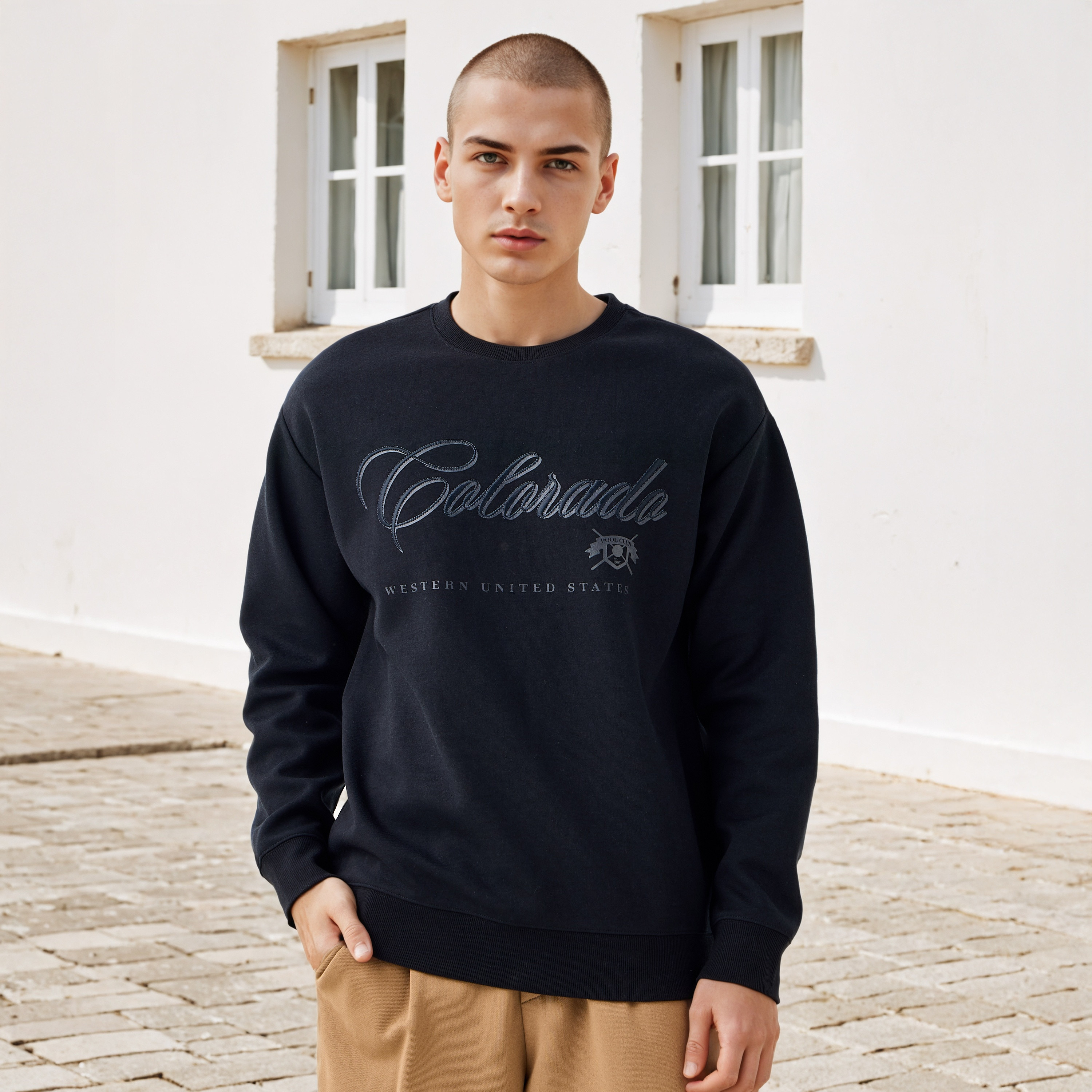 Colorado Print Crew Neck Sweatshirt-men-winterwear-hoodiesandsweatshirts-image-1