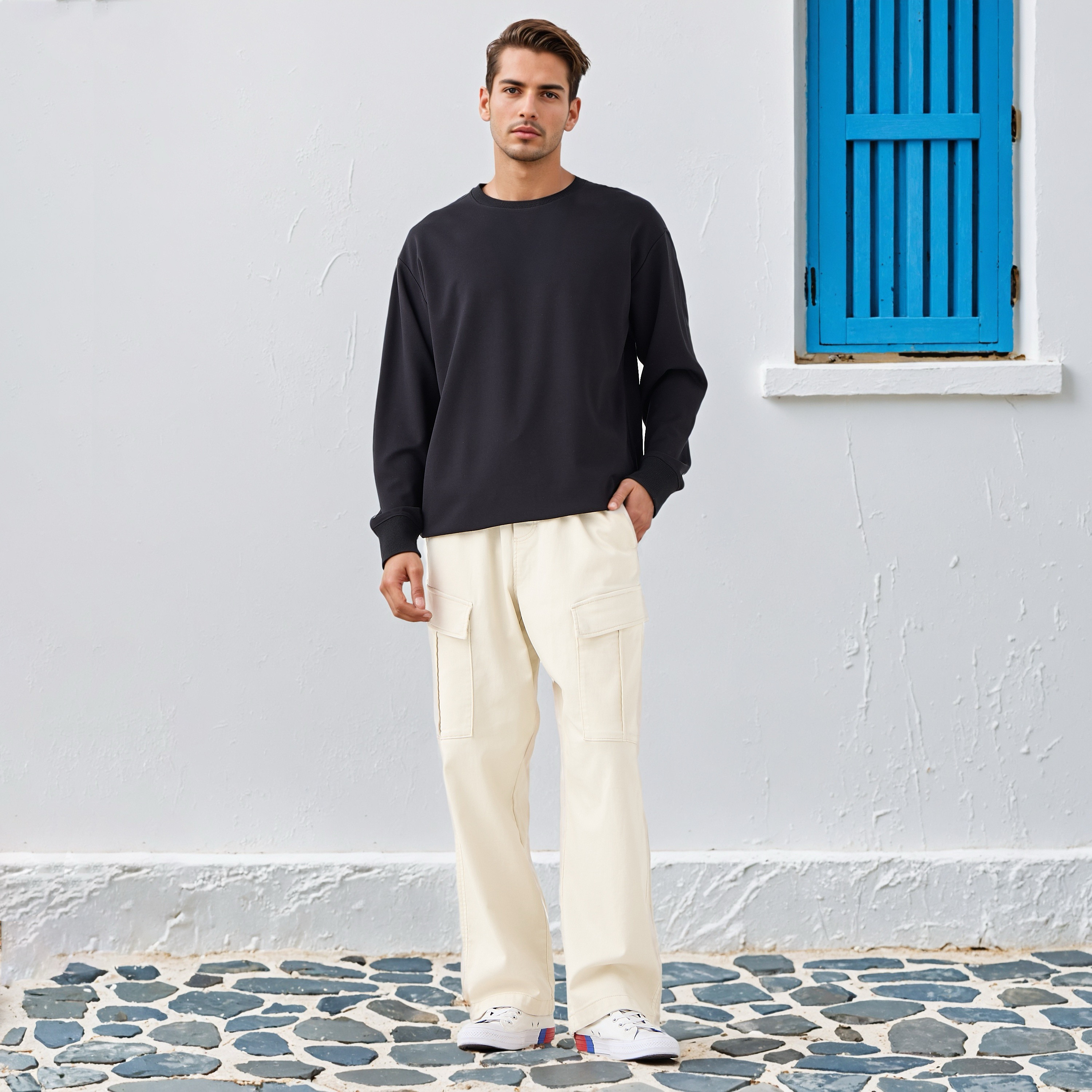 Relaxed Fit Sweatshirt-men-winterwear-hoodiesandsweatshirts-image-2