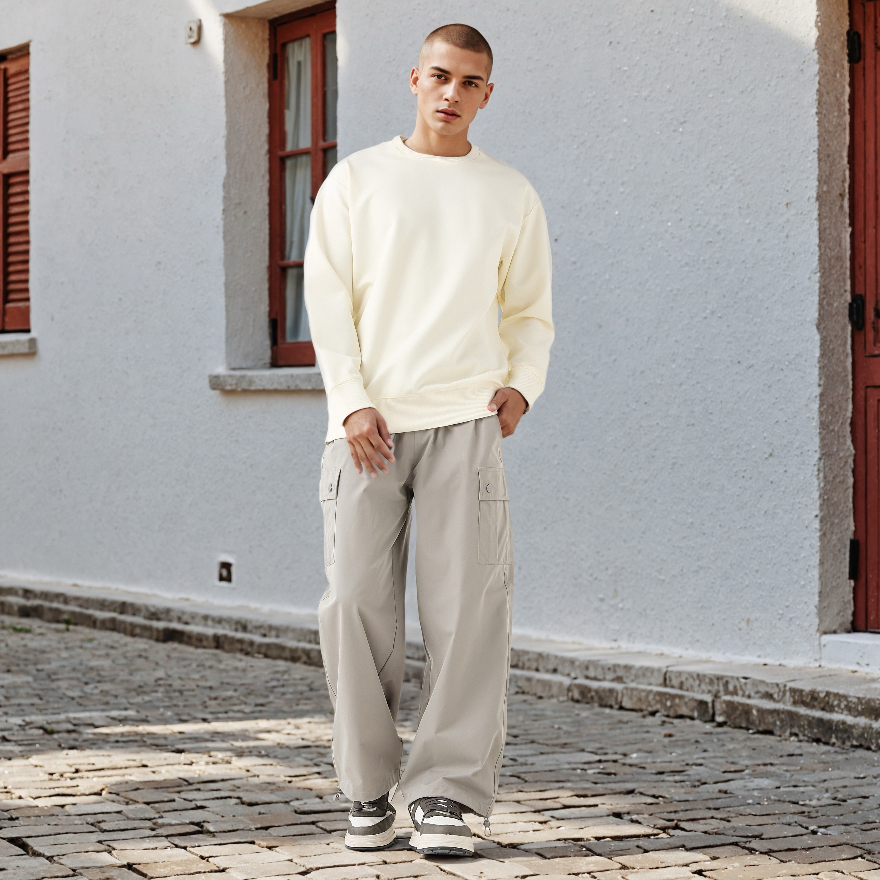 Relaxed Fit Sweatshirt-men-winterwear-hoodiesandsweatshirts-image-2