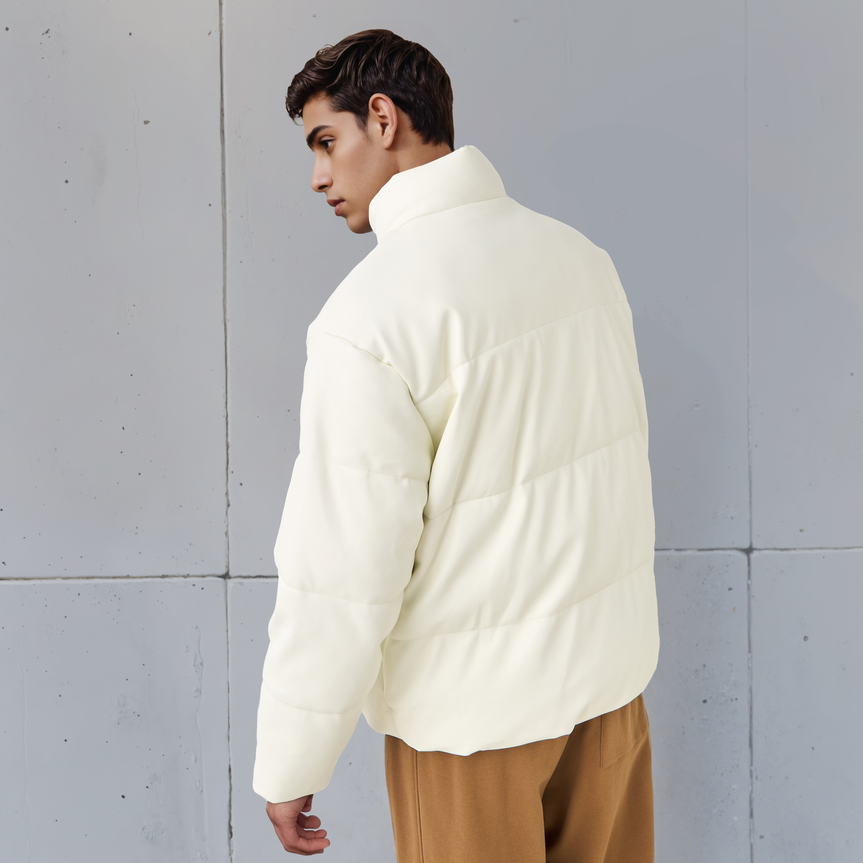 Men Regular Fit High Neck Bomber PU Jacket-men-clothing-jacketsandblazers-jackets-image-3