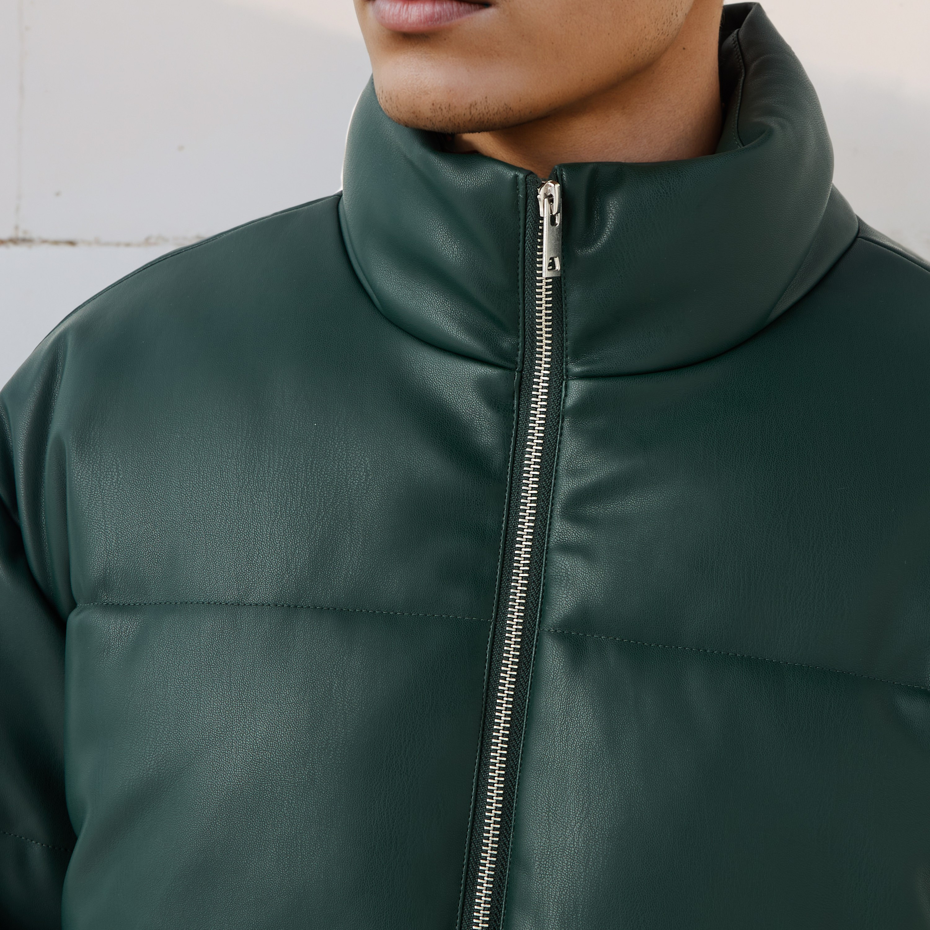 Men Regular Fit High Neck Bomber PU Jacket-men-clothing-jacketsandblazers-jackets-image-16