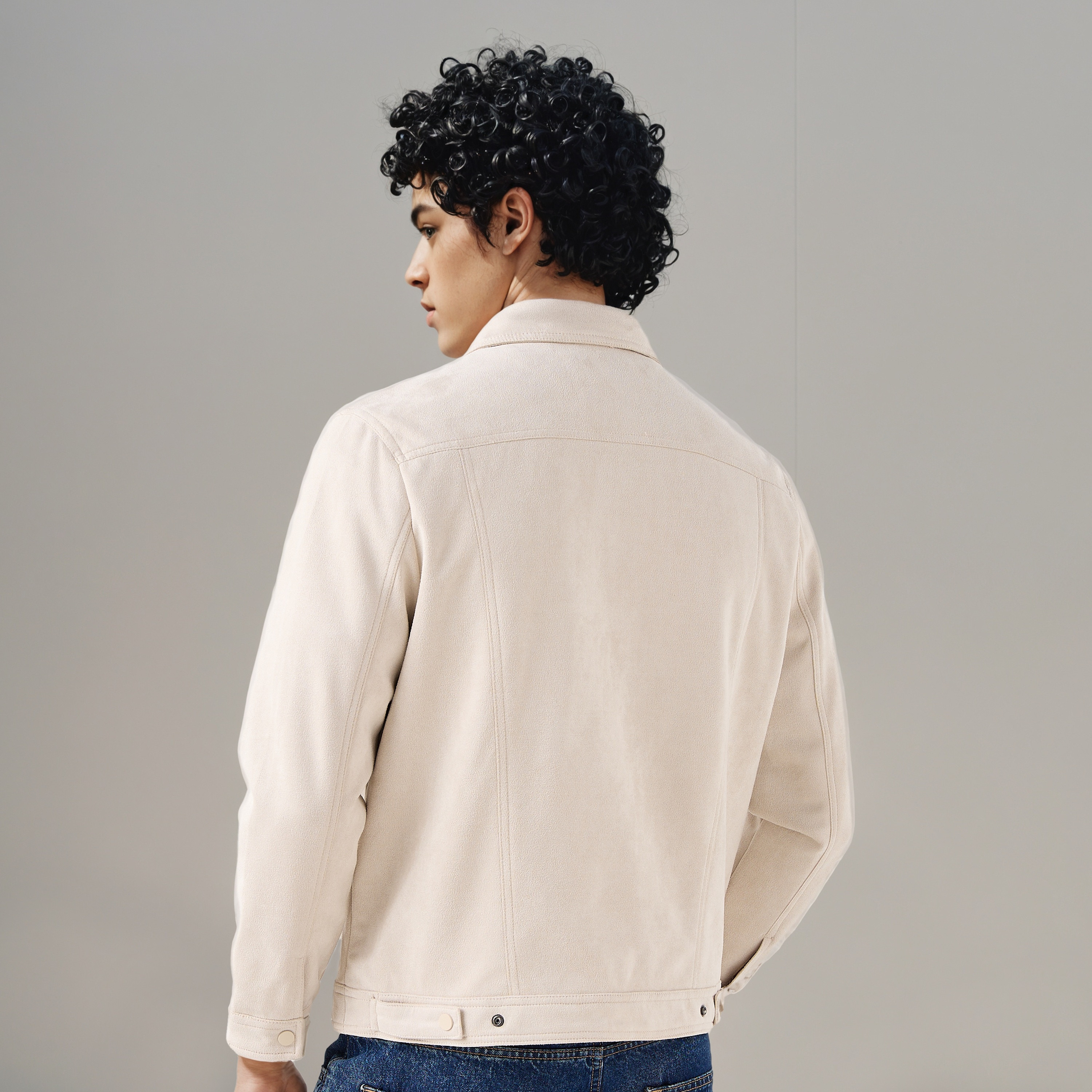 Men Regular Fit Suede Trucker Jacket-men-clothing-jacketsandblazers-jackets-image-3