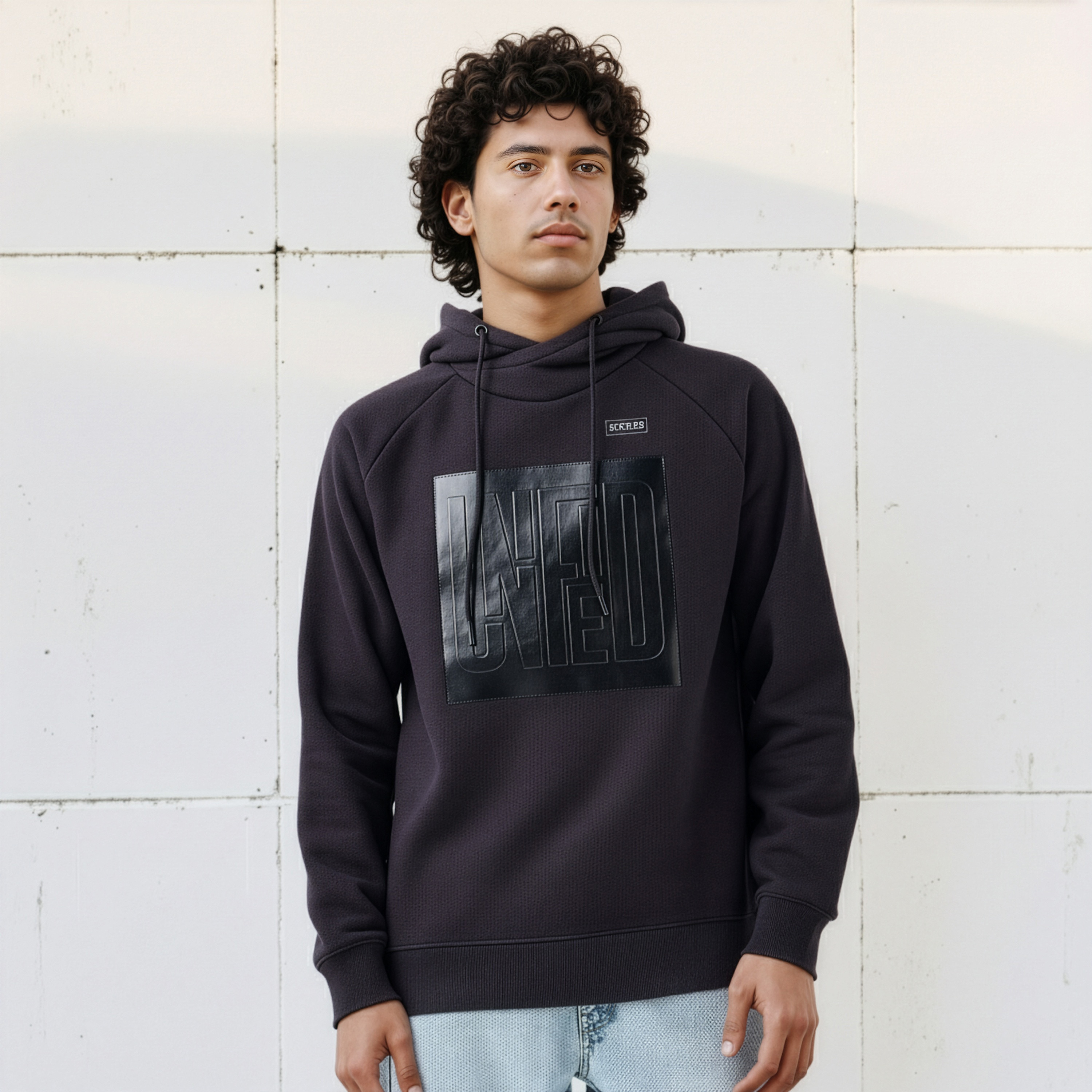 Men's Embossed Panel Hooded Sweatshirt-men-winterwear-hoodiesandsweatshirts-image-1