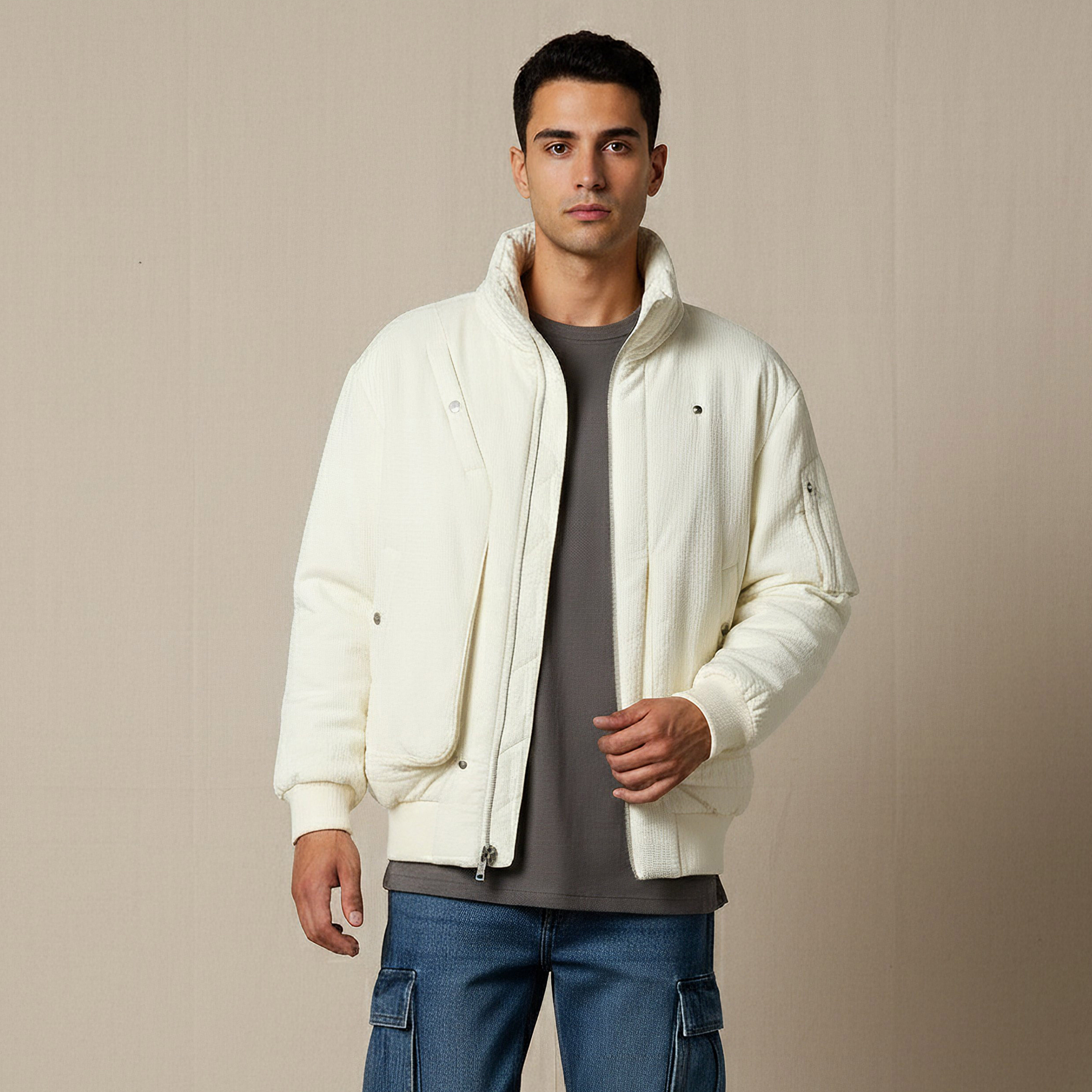 Men Relaxed Fit Zip Through Jacket-men-clothing-jacketsandblazers-jackets-image-1