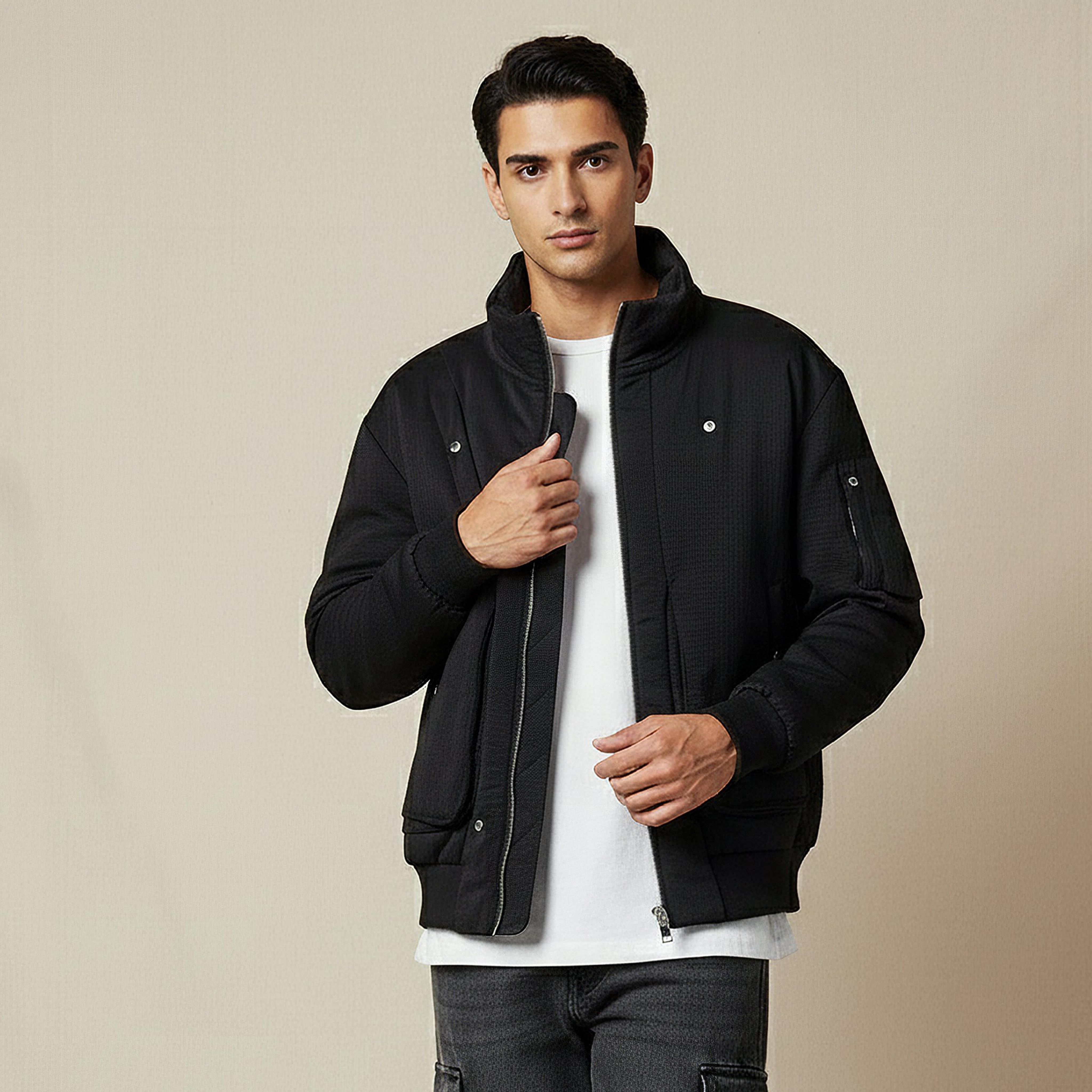 Men Relaxed Fit Zip Through Jacket-men-clothing-jacketsandblazers-jackets-image-1