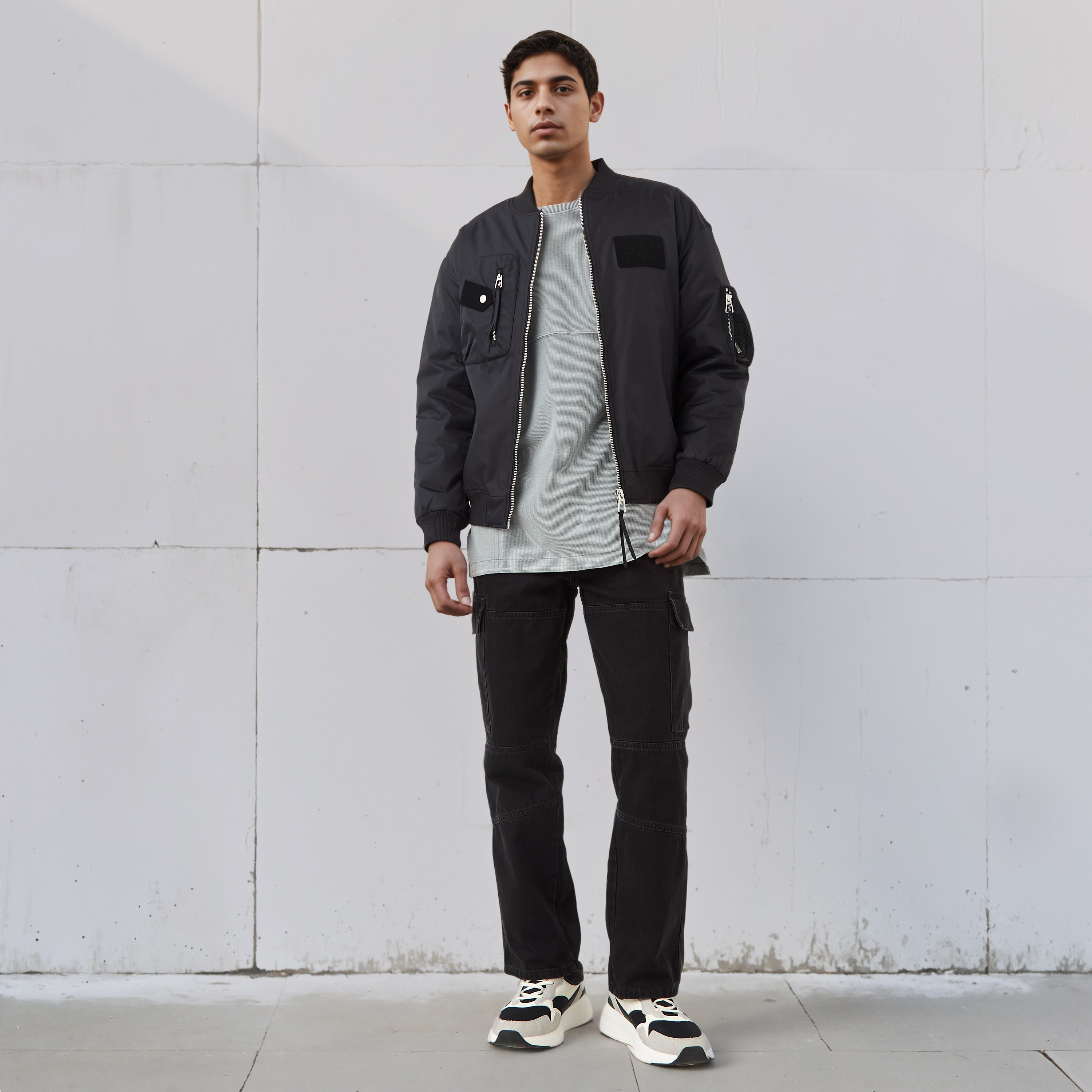 Men Relaxed Fit Utility Pockets Bomber Jacket-men-clothing-jacketsandblazers-jackets-image-2