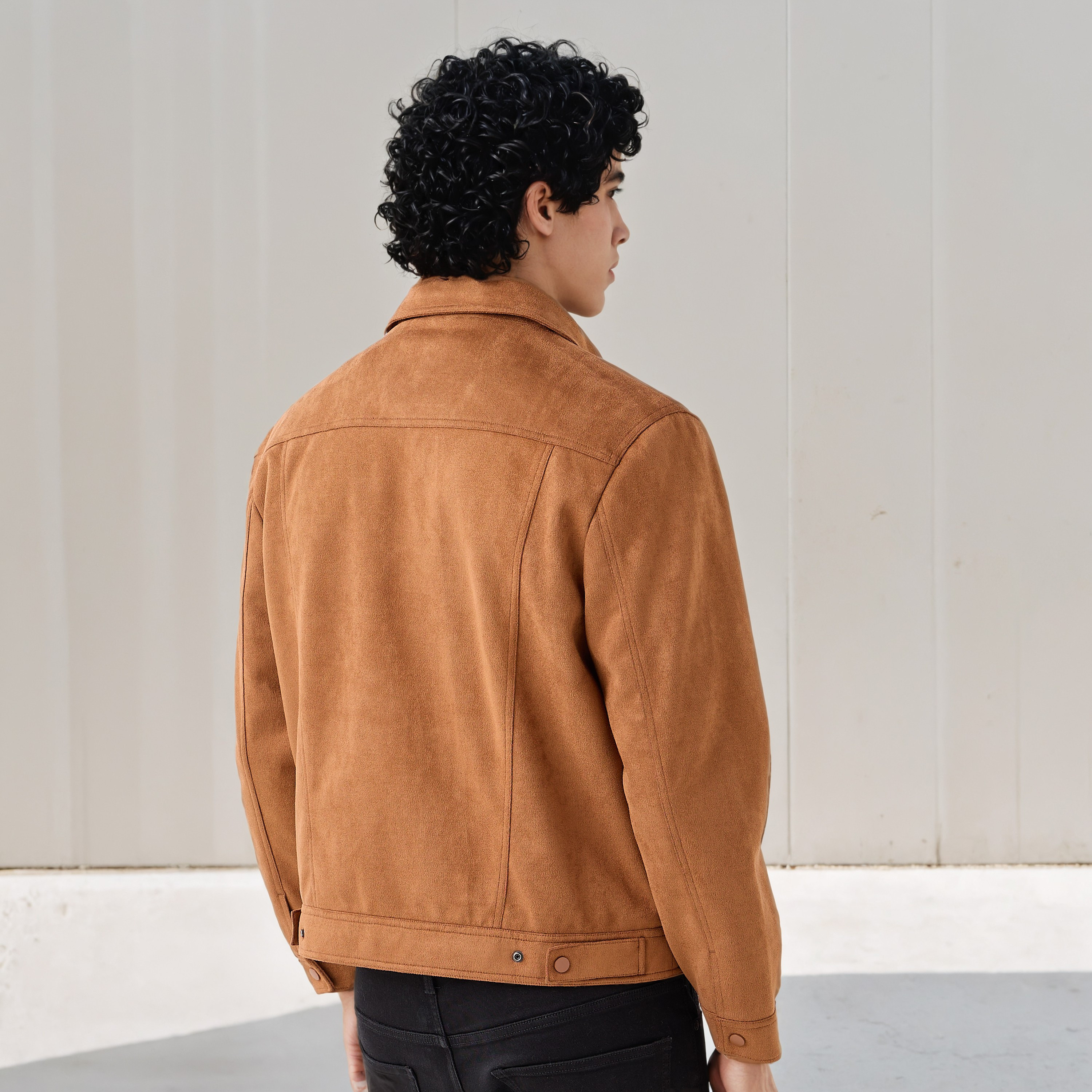 Men Regular Fit Suede Trucker Jacket-men-clothing-jacketsandblazers-jackets-image-3