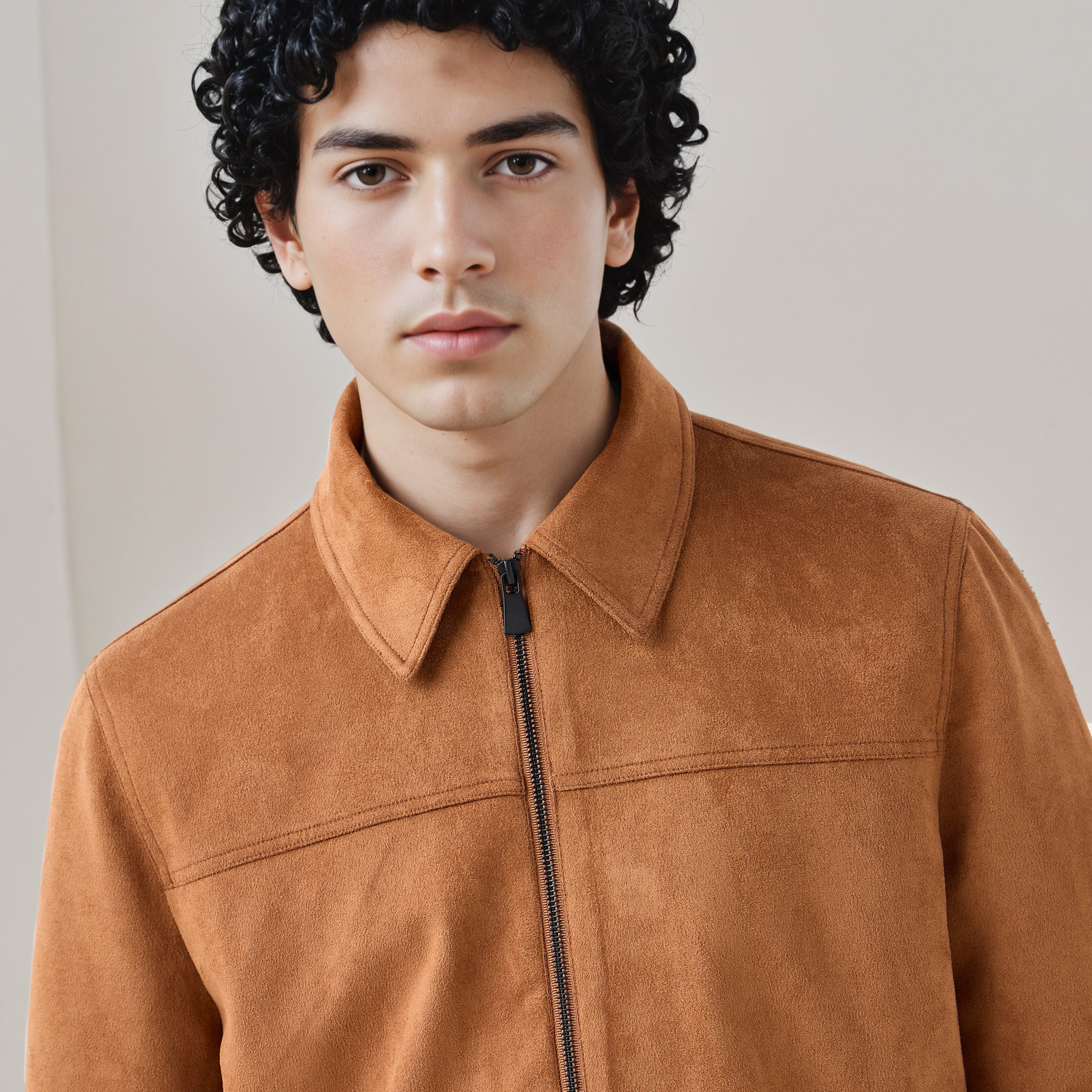 Men Regular Fit Suede Trucker Jacket-men-clothing-jacketsandblazers-jackets-image-4
