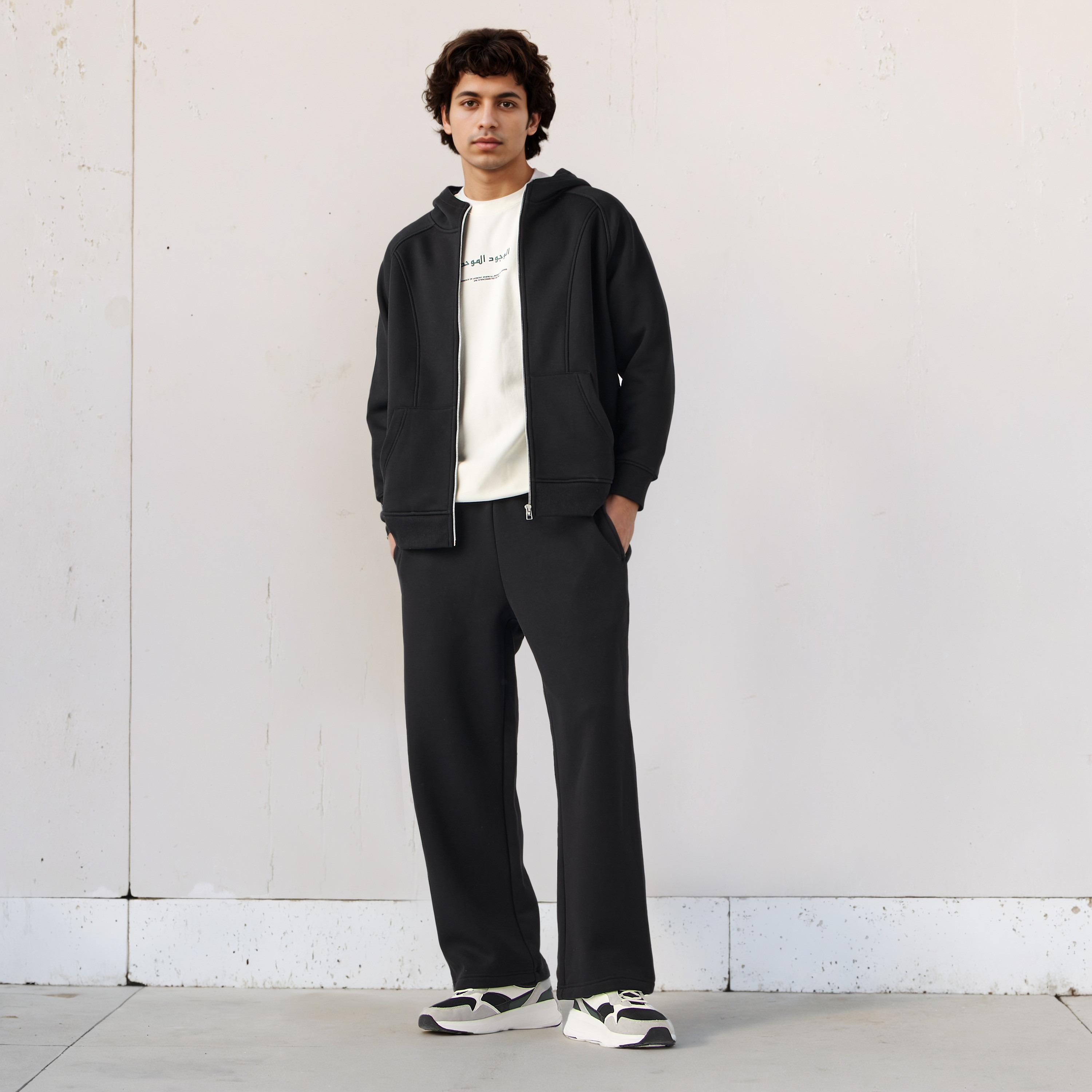 Wide Leg Flexi Waist Track Pants-men-clothing-bottoms-joggers-image-2