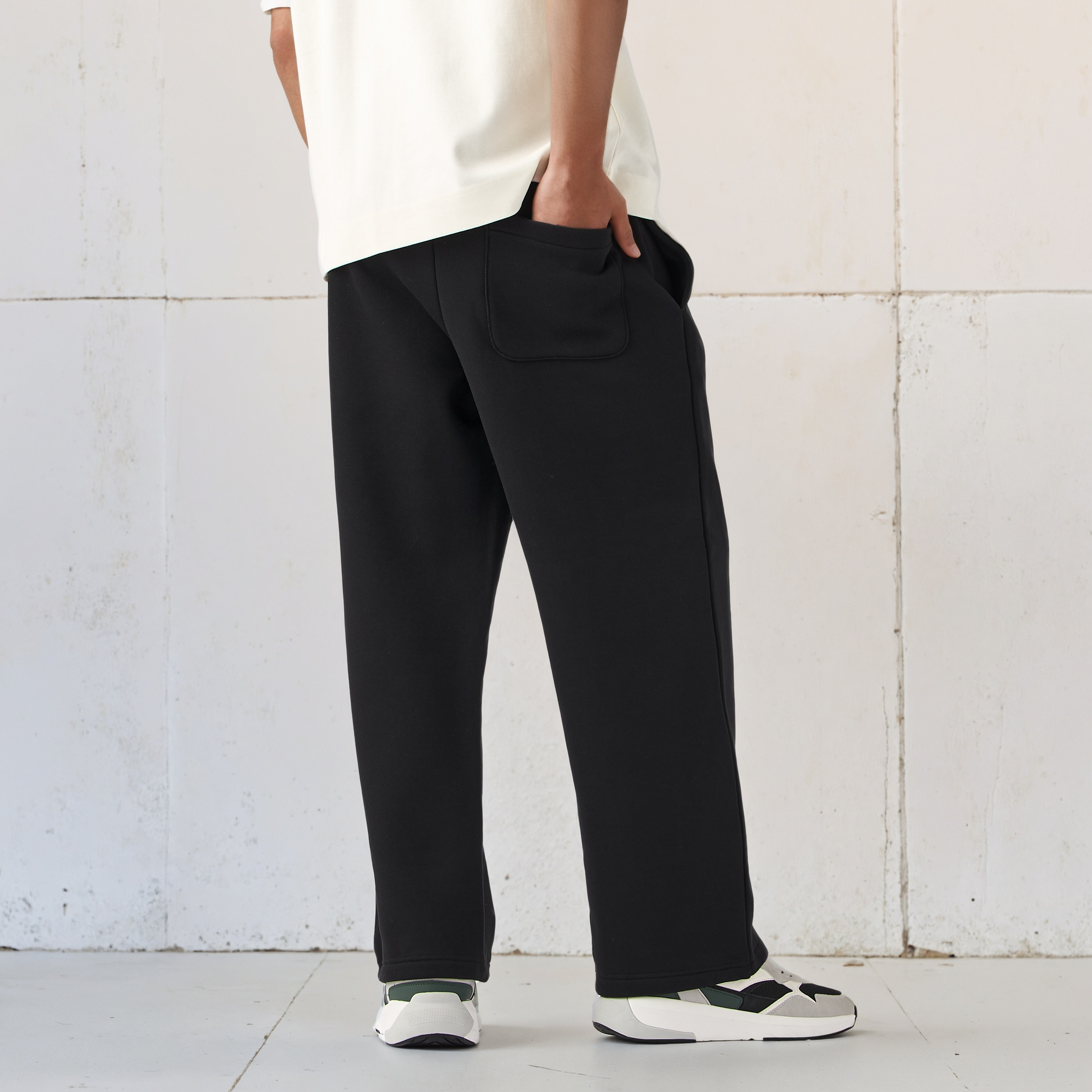 Wide Leg Flexi Waist Track Pants-men-clothing-bottoms-joggers-image-3