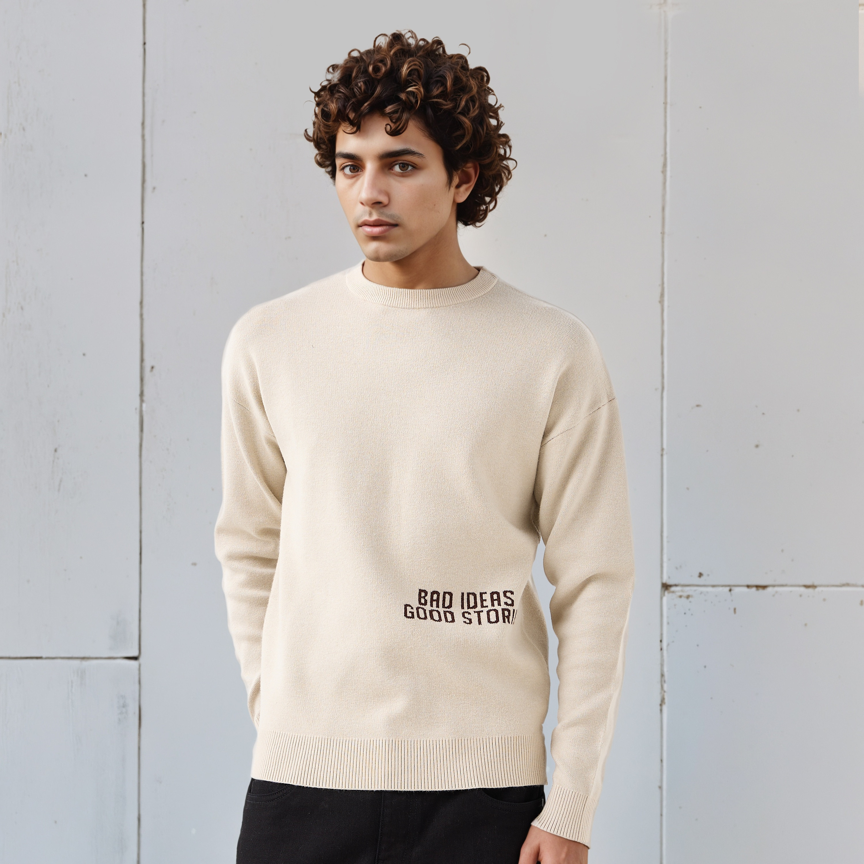 Men's Crew Neck Jacquard Sweater-men-clothing-sweatersandpullovers-image-3
