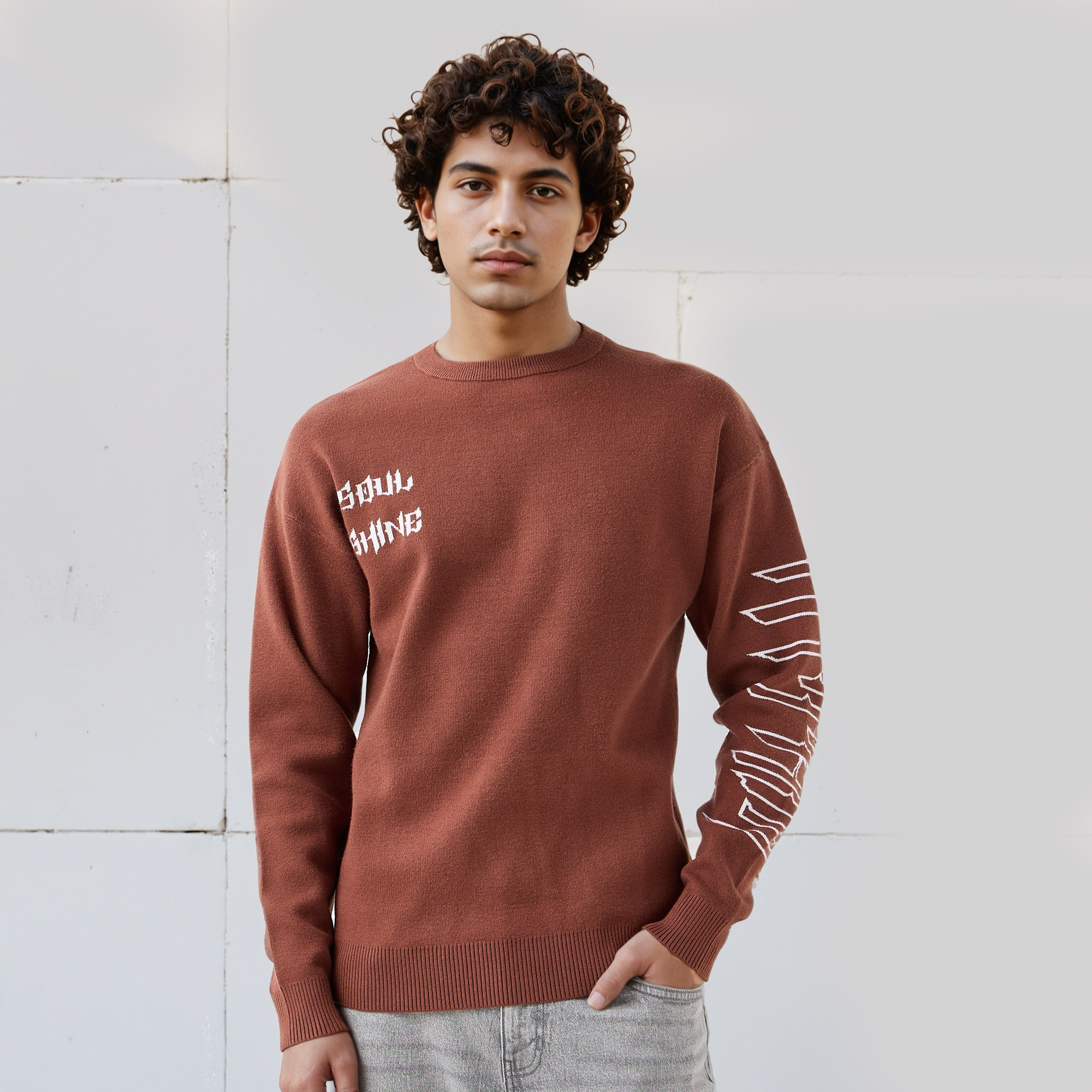Men's Crew Neck Jacquard Sweater-men-clothing-sweatersandpullovers-image-1
