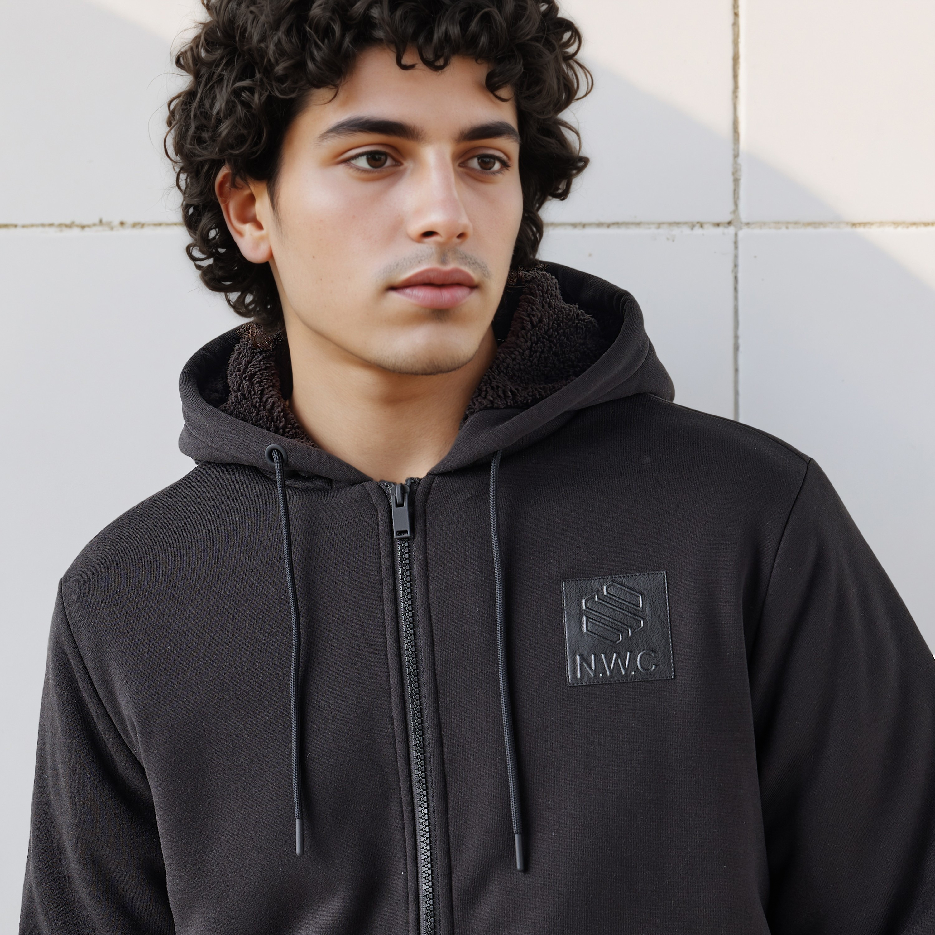 Men Sherpa Zip Through Hooded Jacket-men-clothing-jacketsandblazers-jackets-image-4