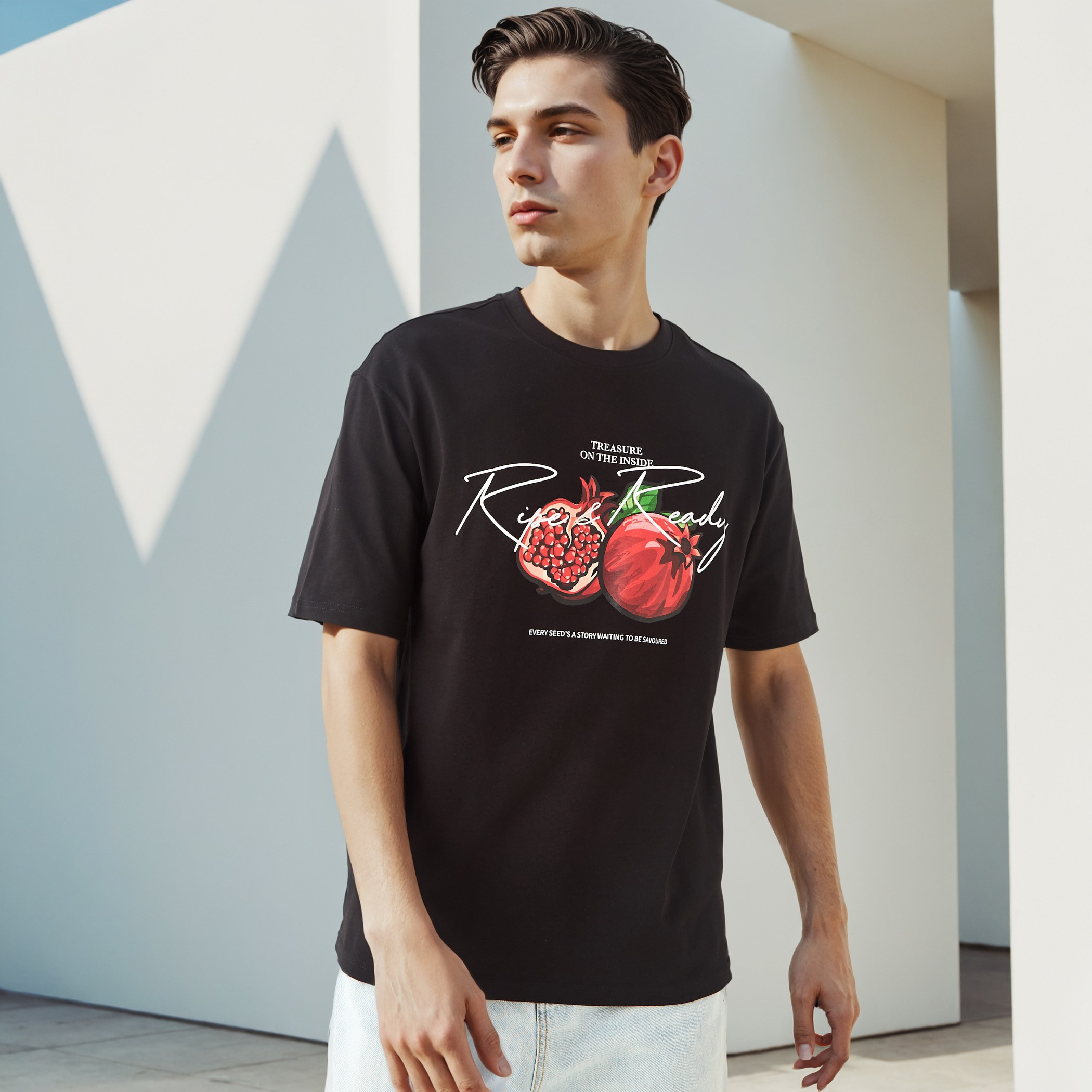 Pomegranate Print T-shirt-men-clothing-tshirtsandpolos-tshirts-image-1
