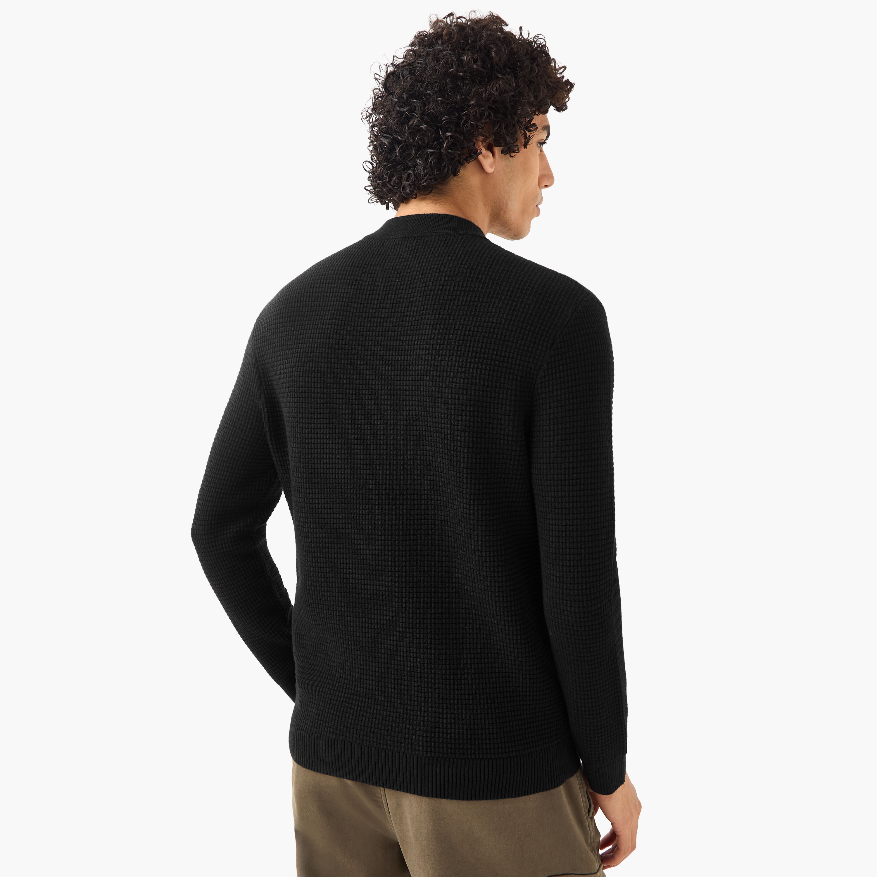 Men High Neck Textured Sweater-men-clothing-sweatersandpullovers-image-4