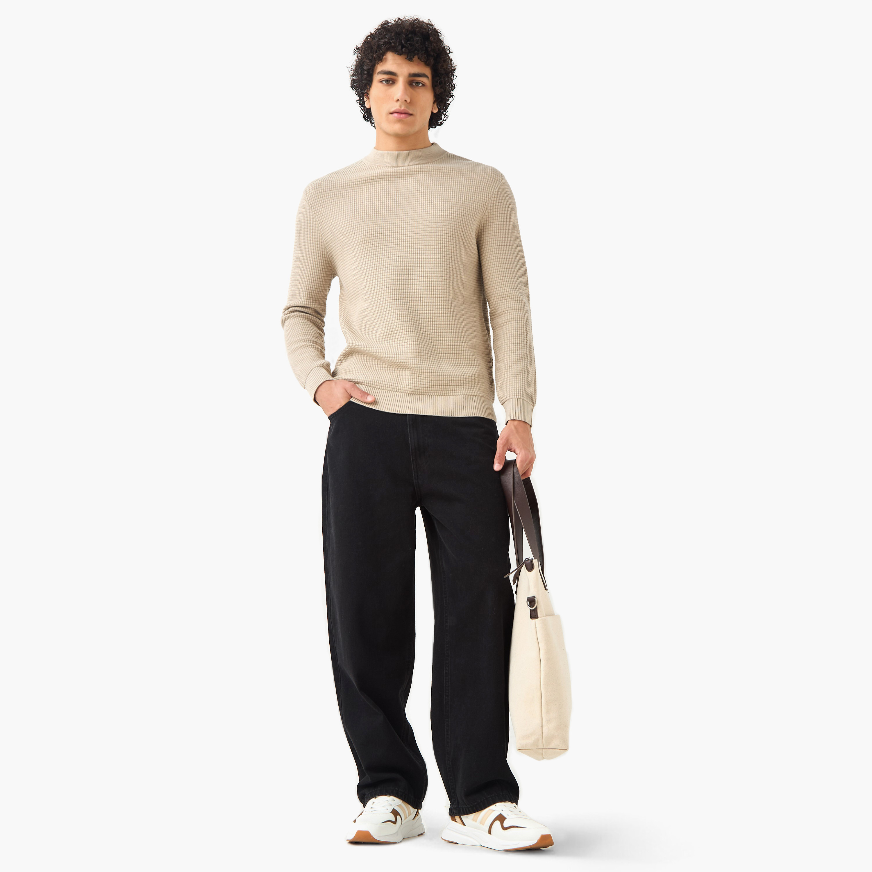 Men High Neck Textured Sweater-men-clothing-sweatersandpullovers-image-6