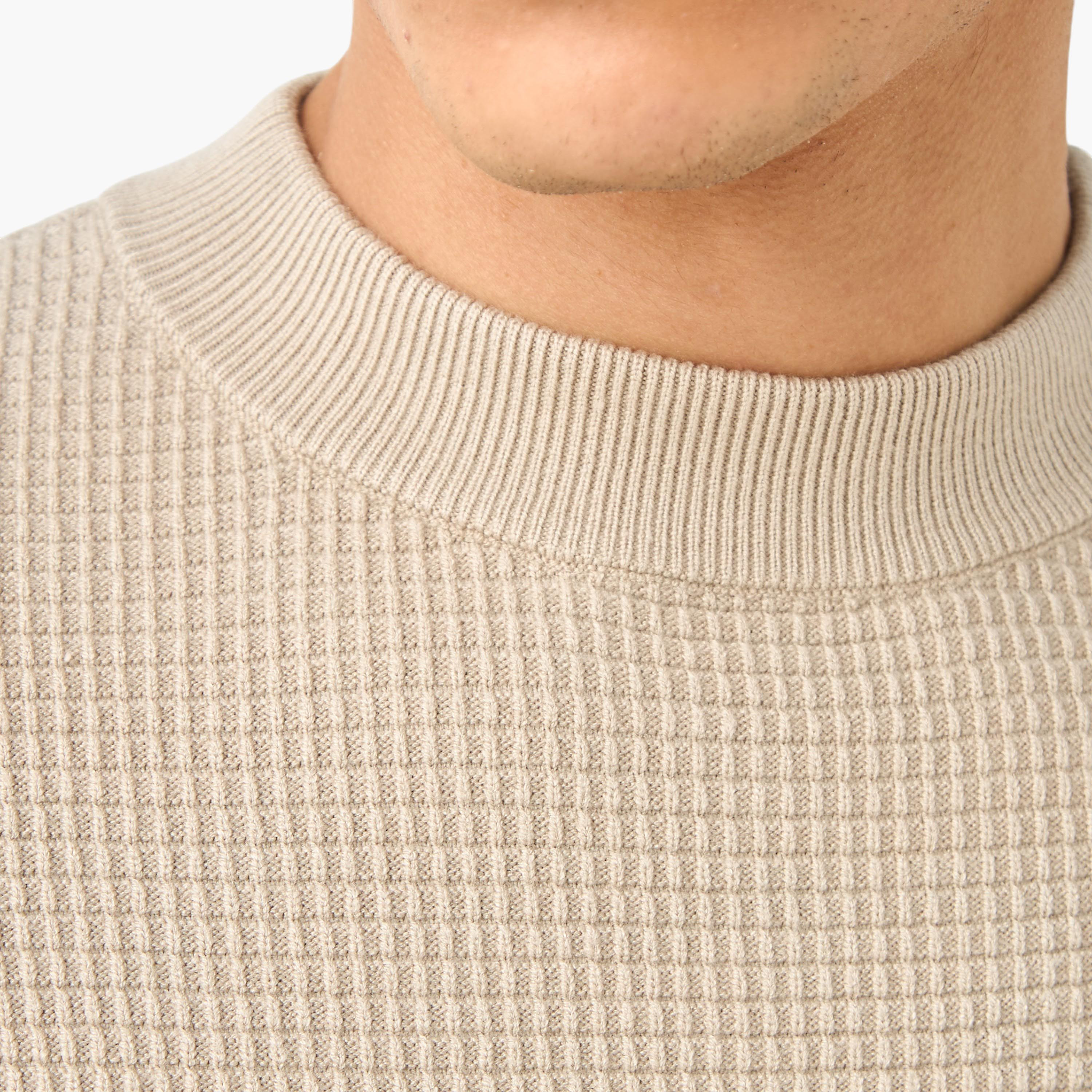 Men High Neck Textured Sweater-men-clothing-sweatersandpullovers-image-3