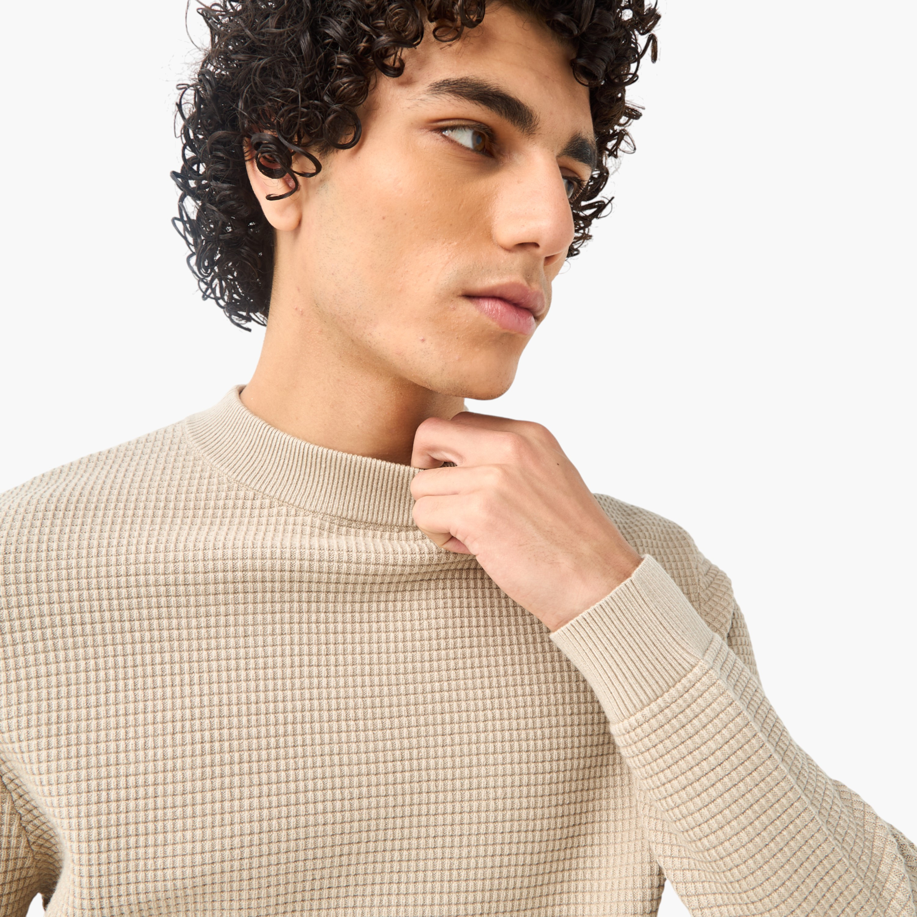 Men High Neck Textured Sweater-men-clothing-sweatersandpullovers-image-5