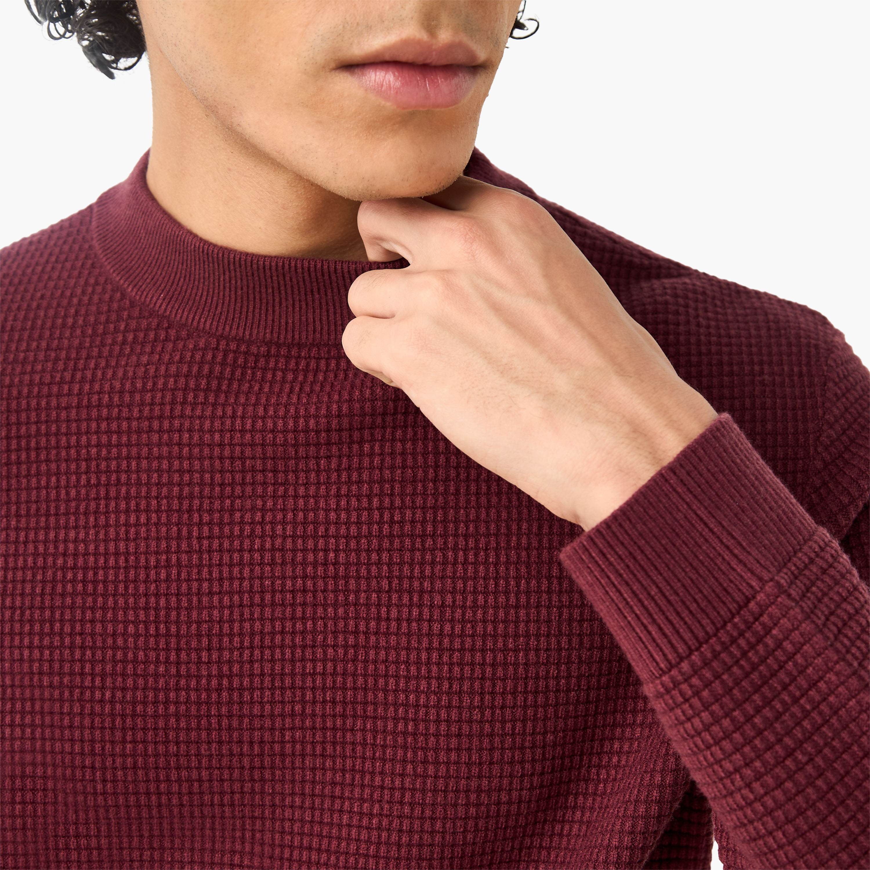 Men High Neck Textured Sweater-men-clothing-sweatersandpullovers-image-6