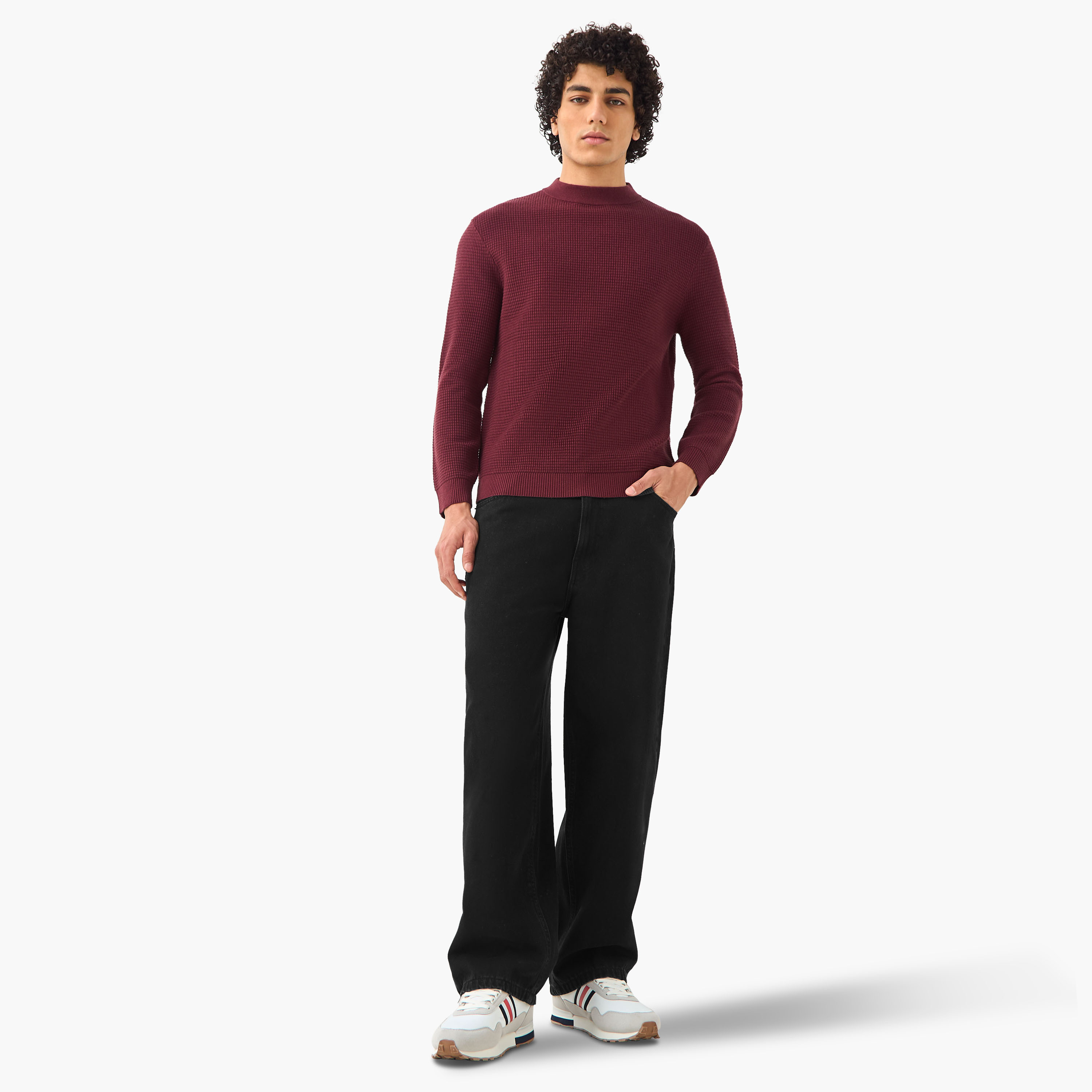 Men High Neck Textured Sweater-men-clothing-sweatersandpullovers-image-7