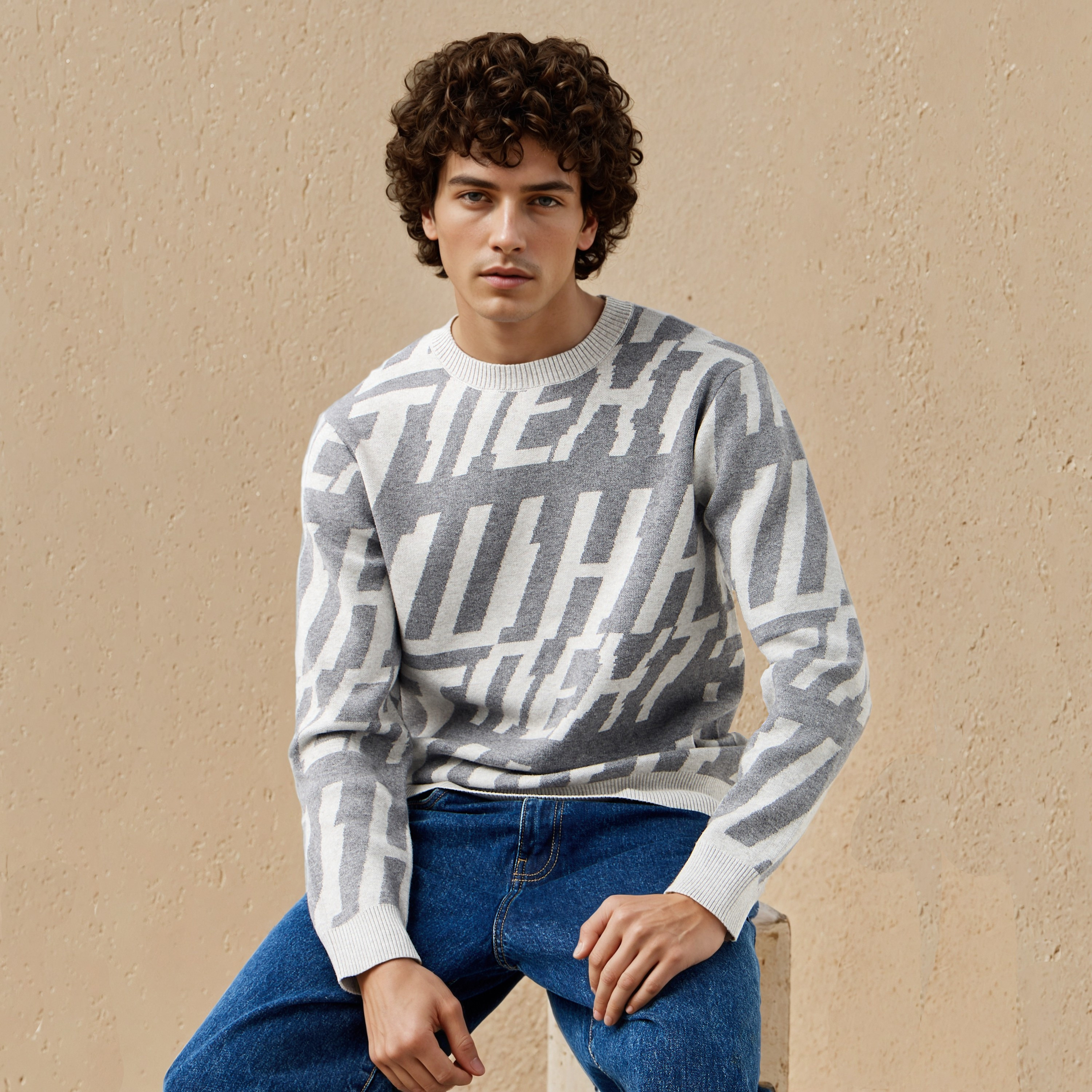 Men Crew Neck Printed Sweater-men-clothing-sweatersandpullovers-image-1