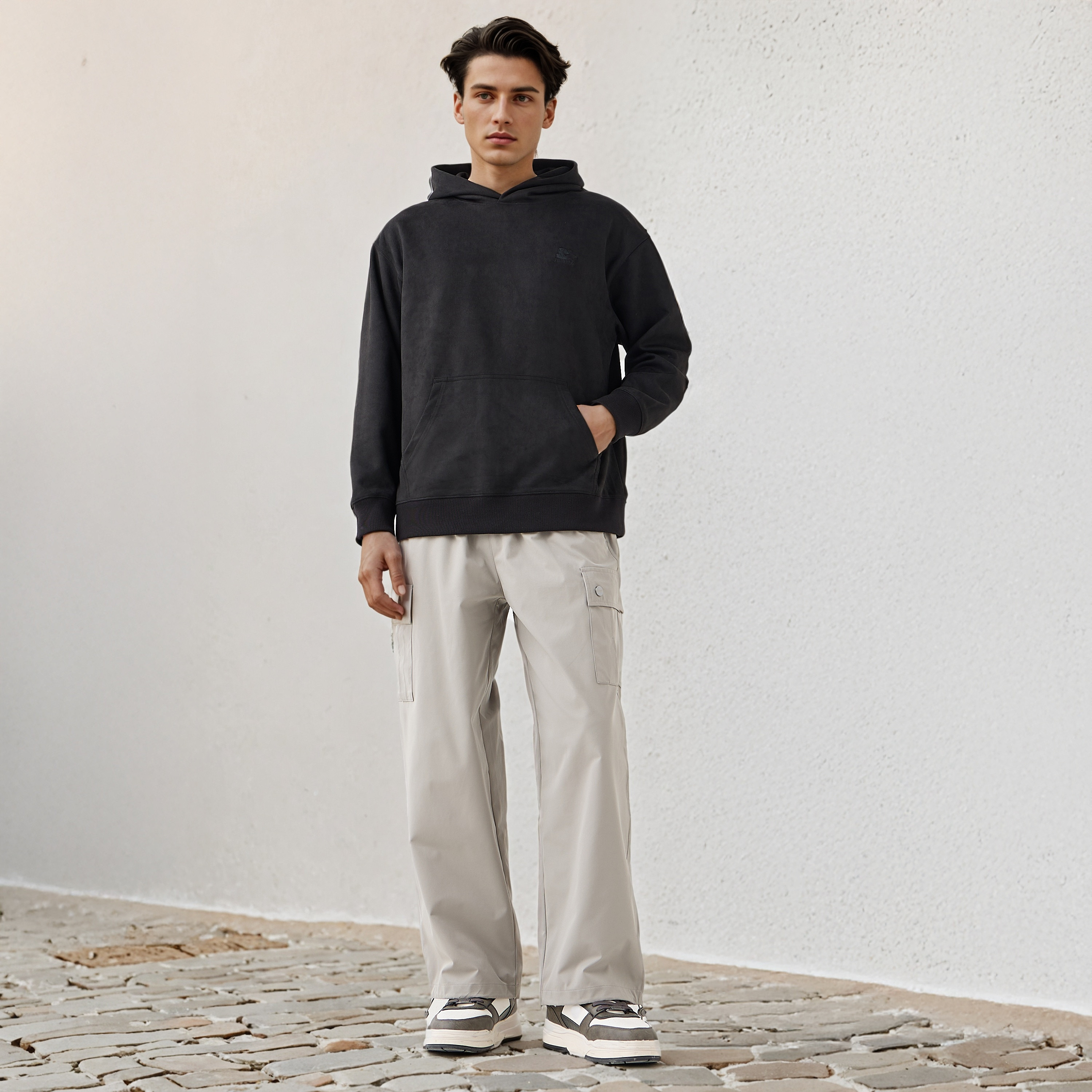 هودي مزيج البوليستر بطبعات شعار للرجال من ستارتر-men-winterwear-hoodiesandsweatshirts-image-2