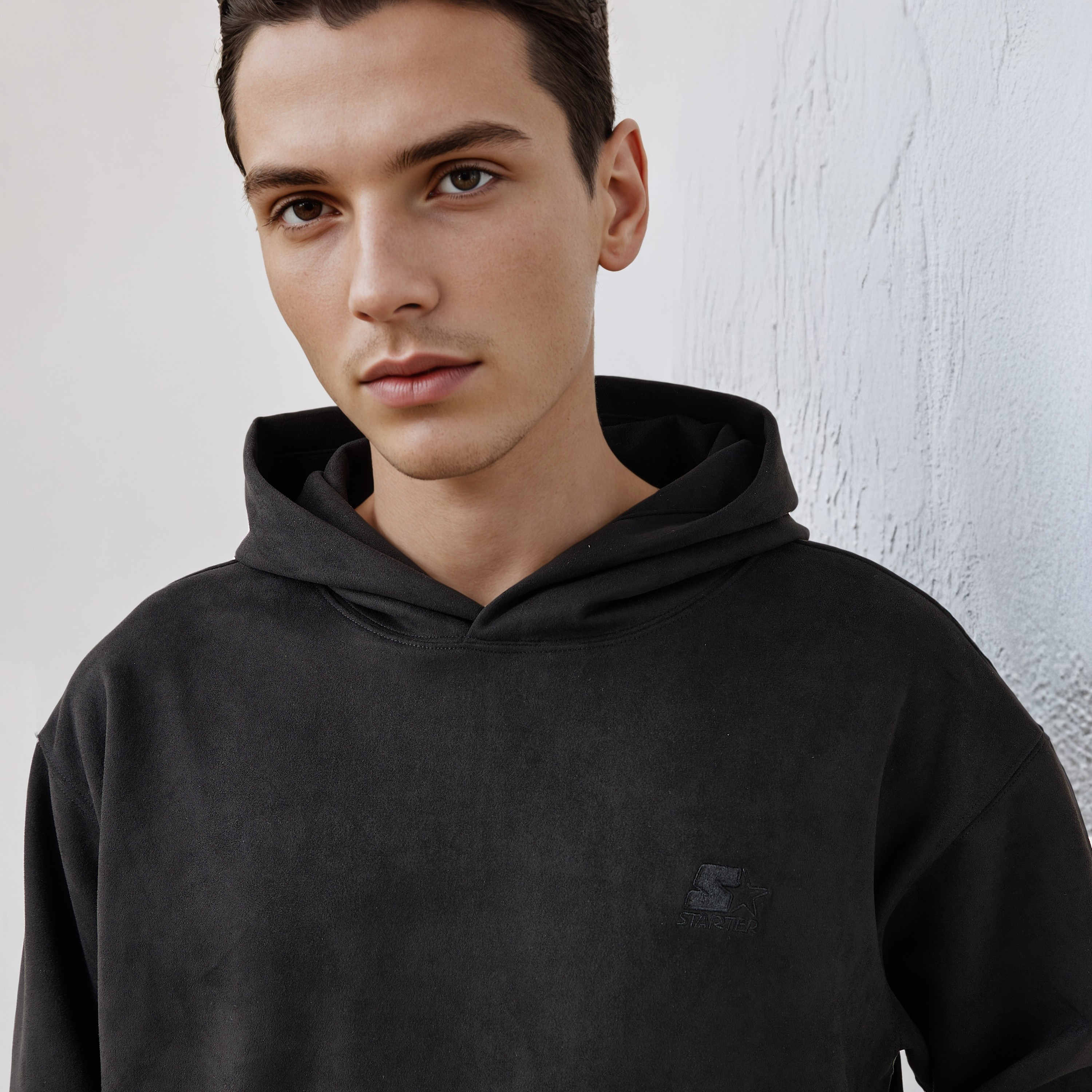 هودي مزيج البوليستر بطبعات شعار للرجال من ستارتر-men-winterwear-hoodiesandsweatshirts-image-4