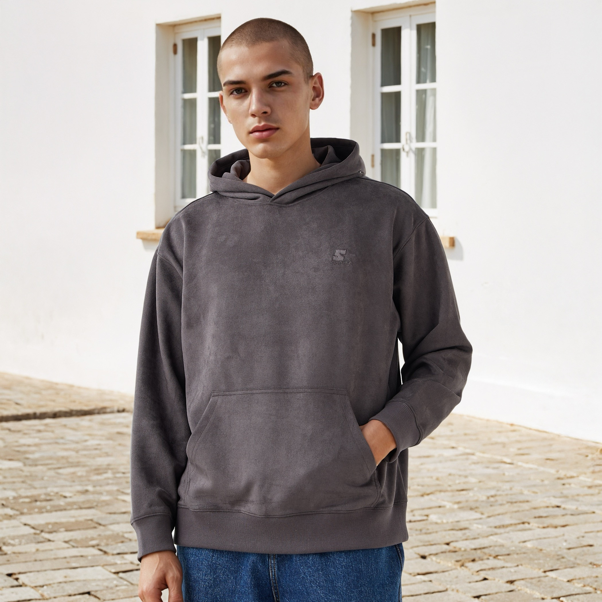 Starter Men Logo Print Polyester Blend Hoodie-men-winterwear-hoodiesandsweatshirts-image-1
