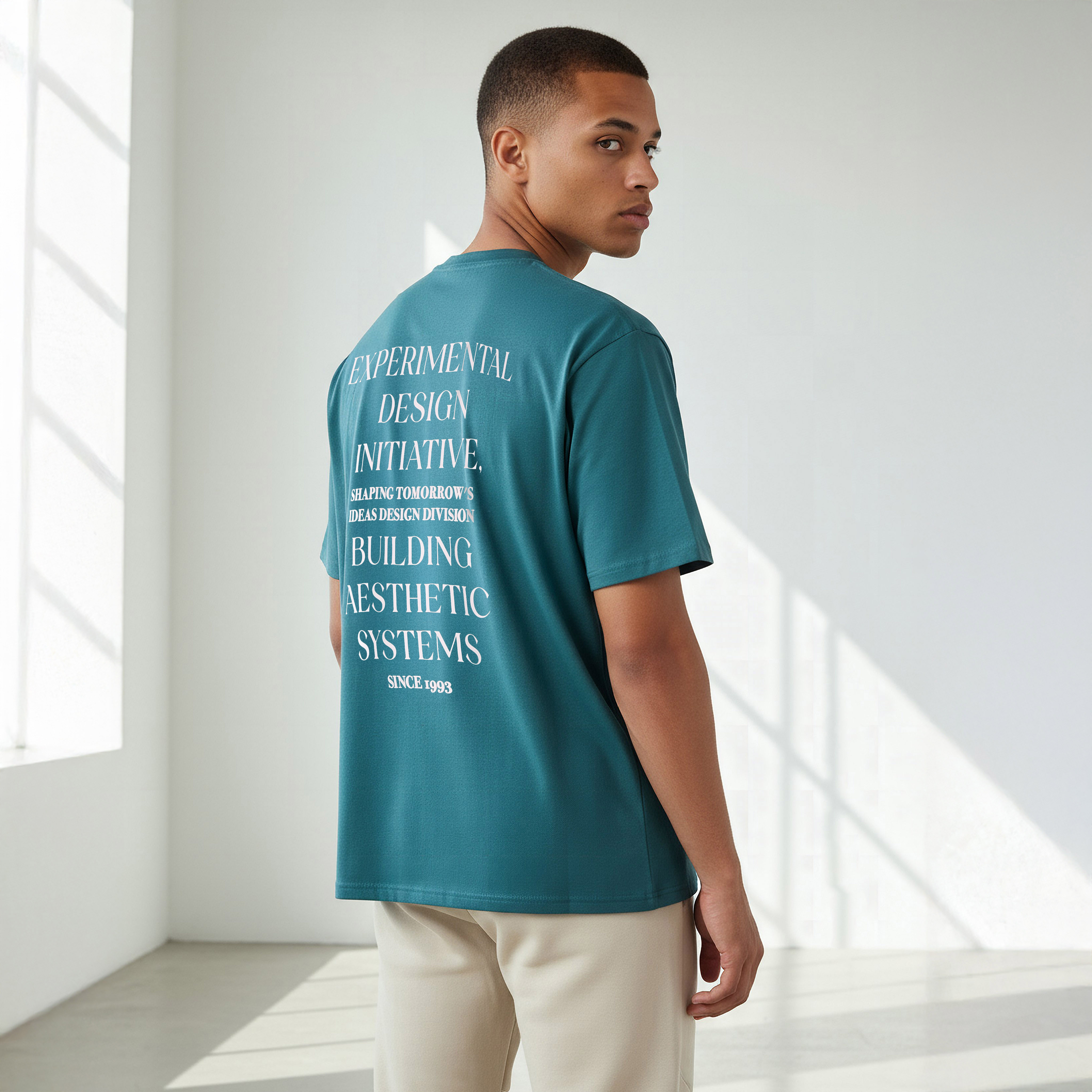 Men Regular Fit Crew Neck Short Sleeves Typographic Print T-shirt-PROMO_SP_QAT_1_BUY2FORQAR59_130625-image-3