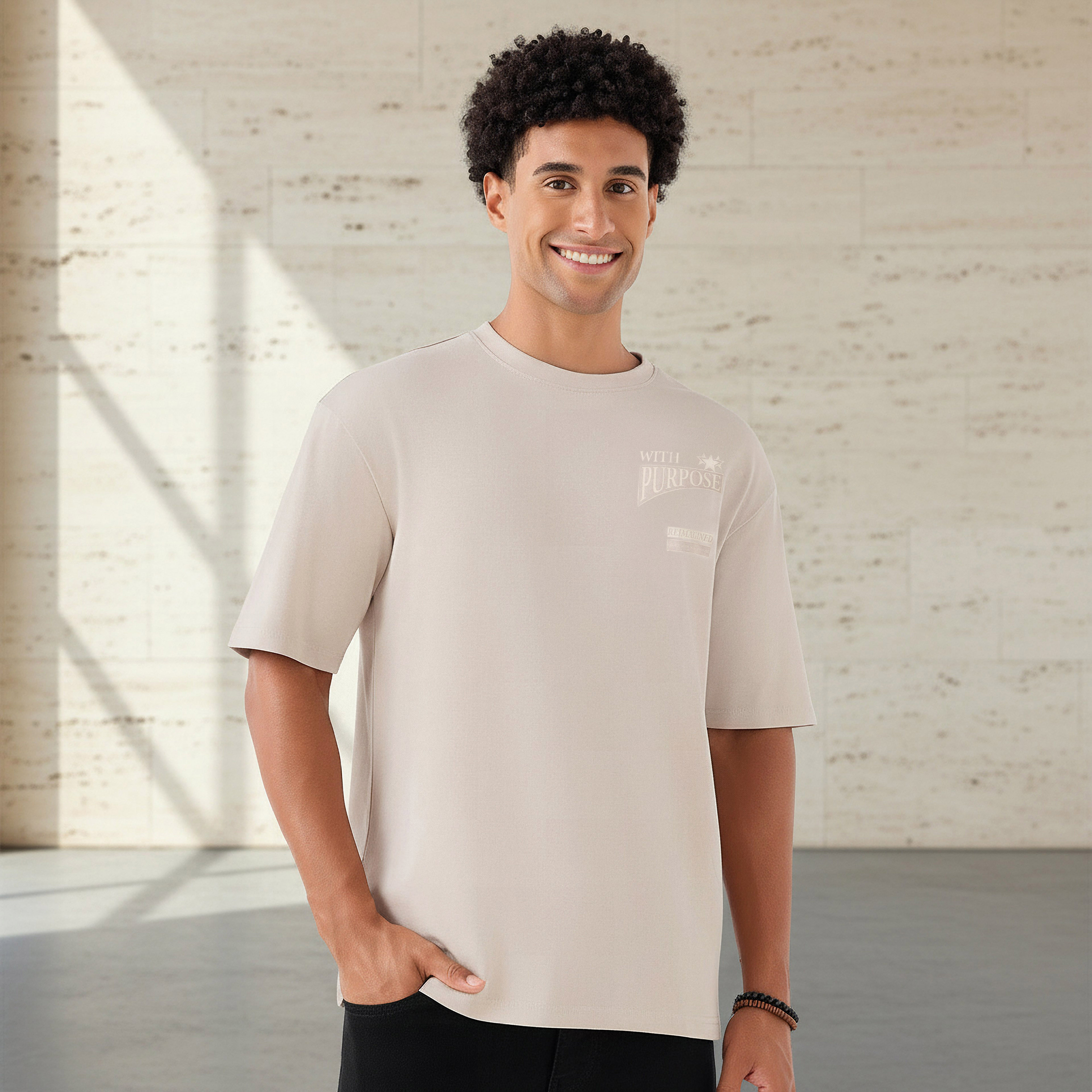 Men Regular Fit Crew Neck Short Sleeves Graphic Print T-shirt-PROMO_SP_QAT_1_BUY2FORQAR59_130625-image-1