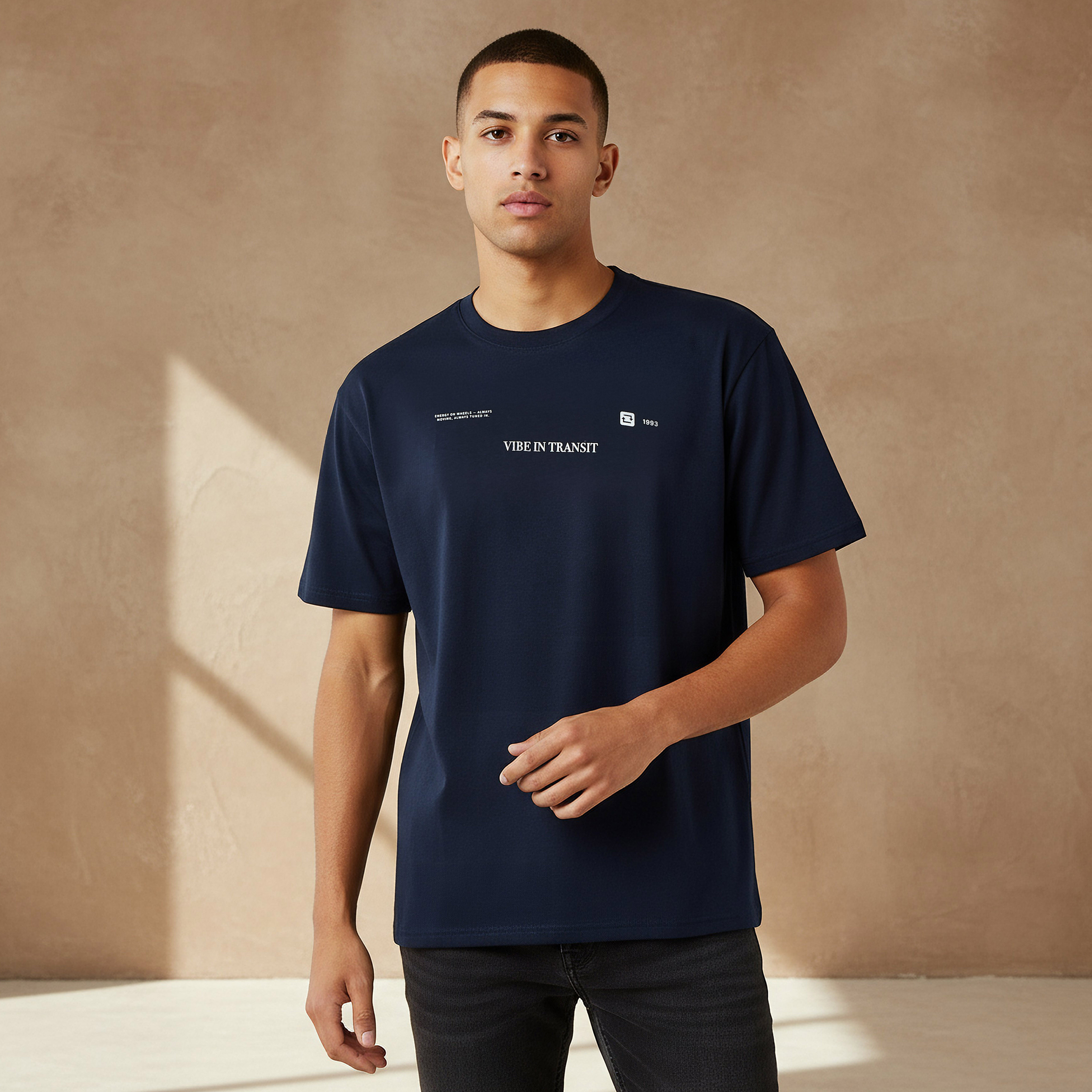 Men Regular Fit Crew Neck Short Sleeves Printed T-shirt-men-clothing-tshirtsandpolos-tshirts-image-1